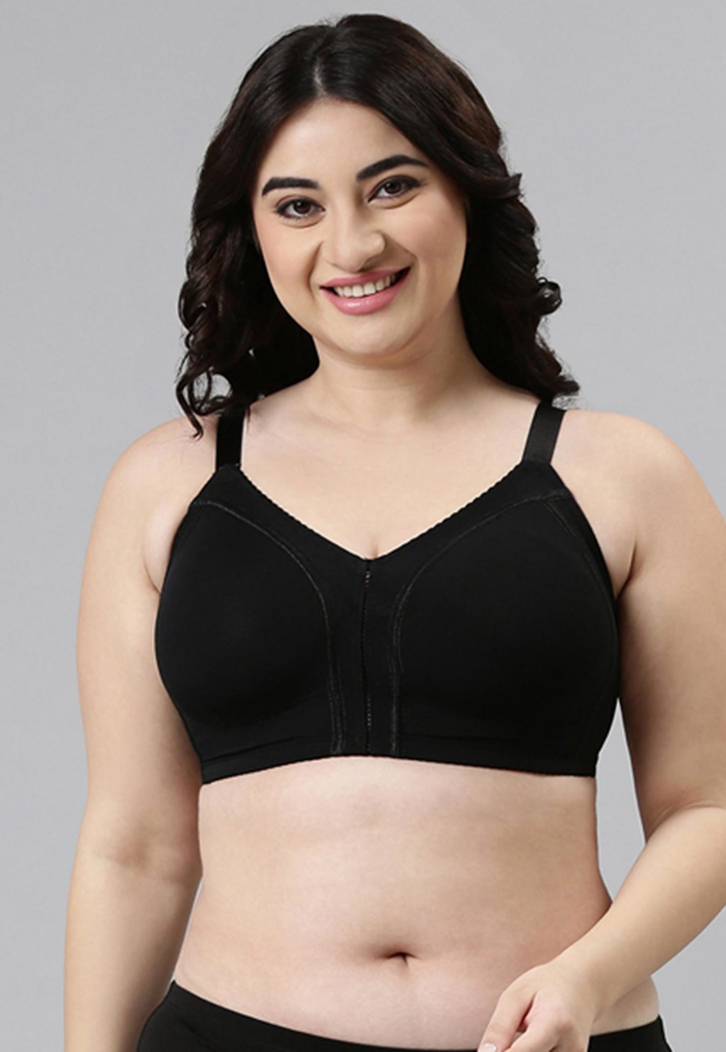 ENAMOR Solid Non-Padded Non-Wired Full Coverage Bra-picture-21