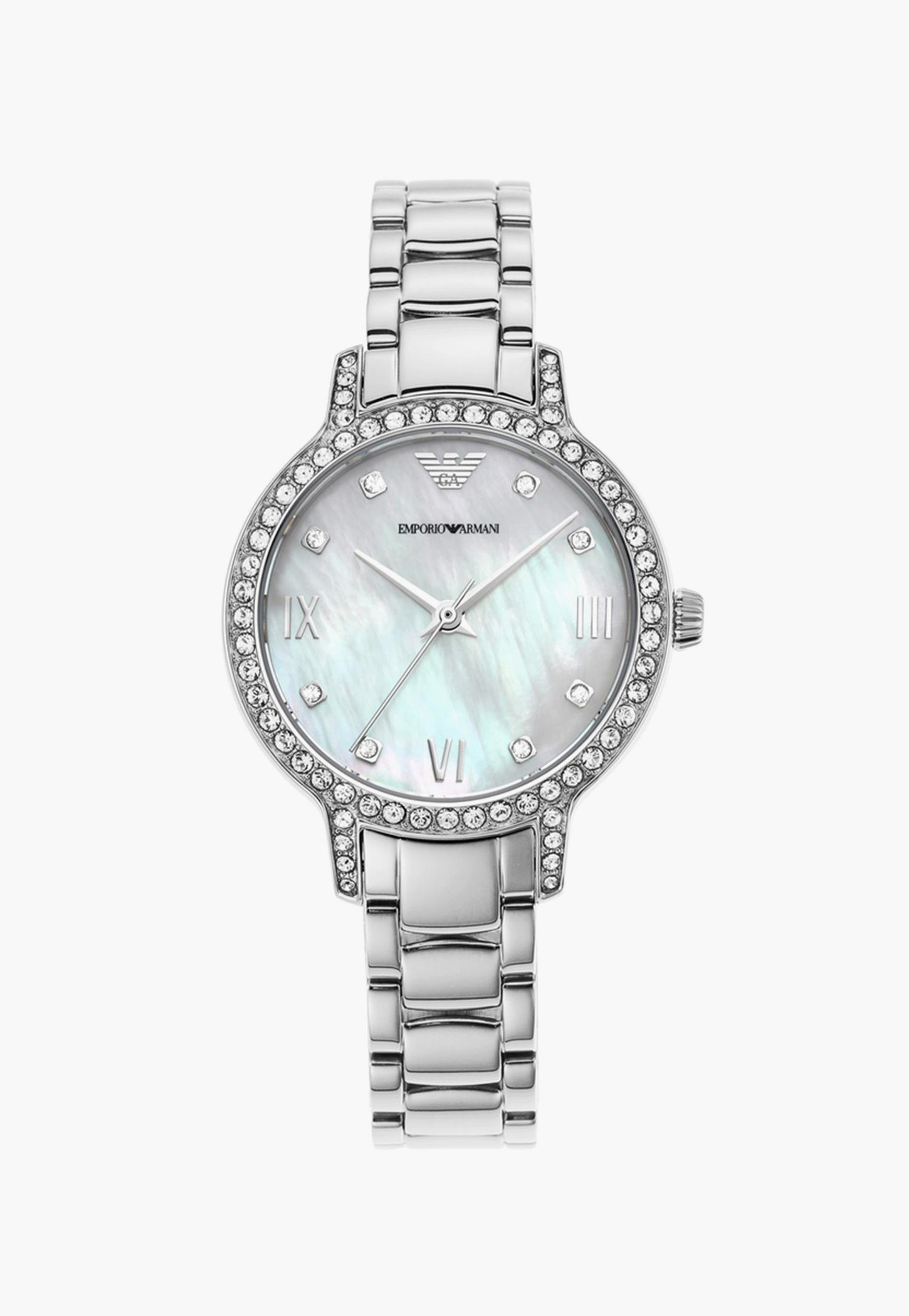 EMPORIO ARMANI Women Embellished Analog Watch with Stainless Steel strap - AR11484I