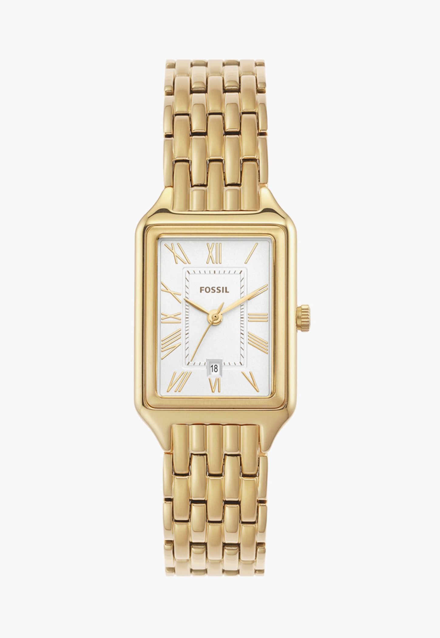 FOSSIL Women Solid Rectangular Analog Watch with Metal Strap - ES5220I-image-2