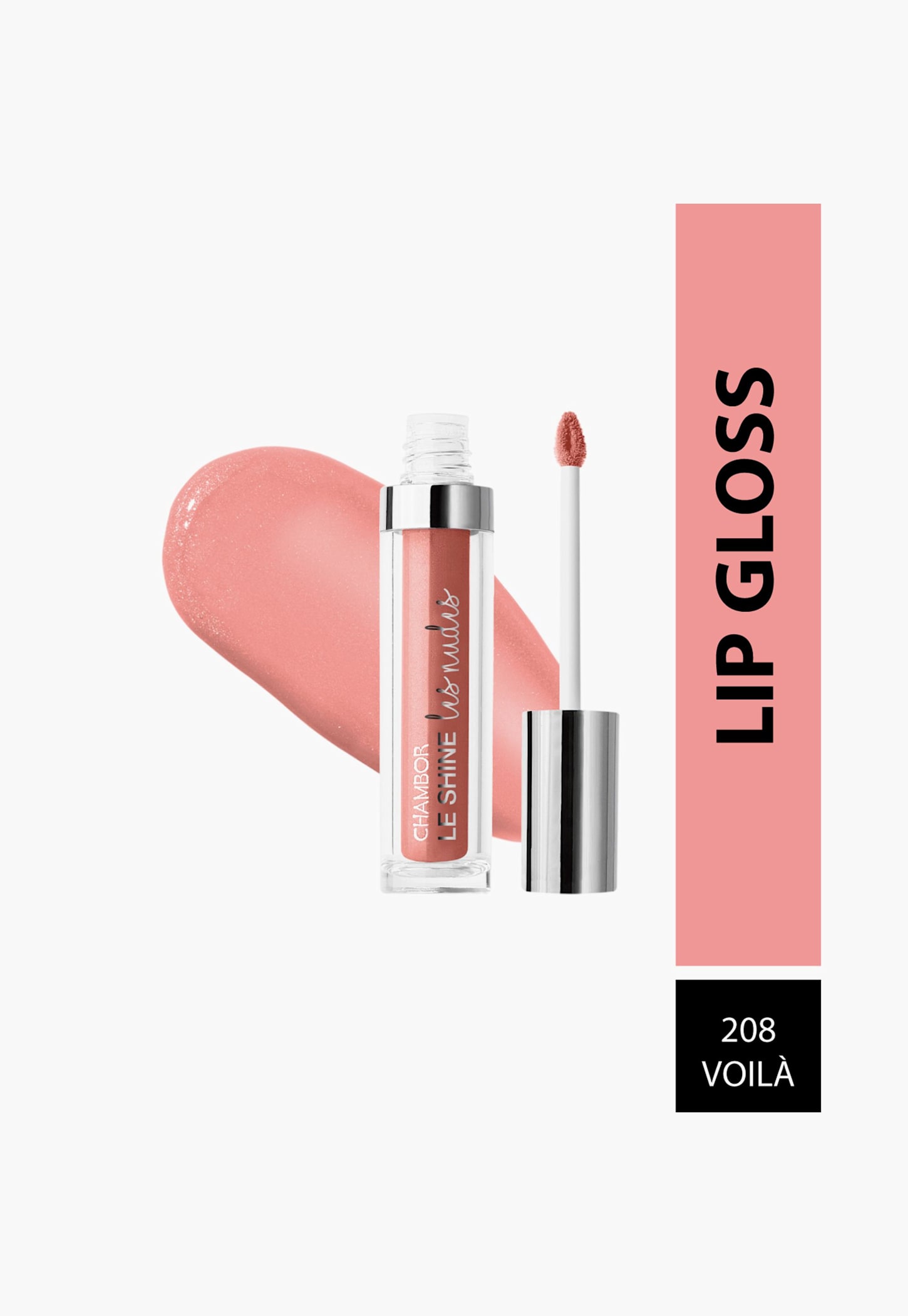 CHAMBOR Le Shine Les Nudes Plumping Effect Lip Gloss - Voila 208 - 4.5ml-picture-37