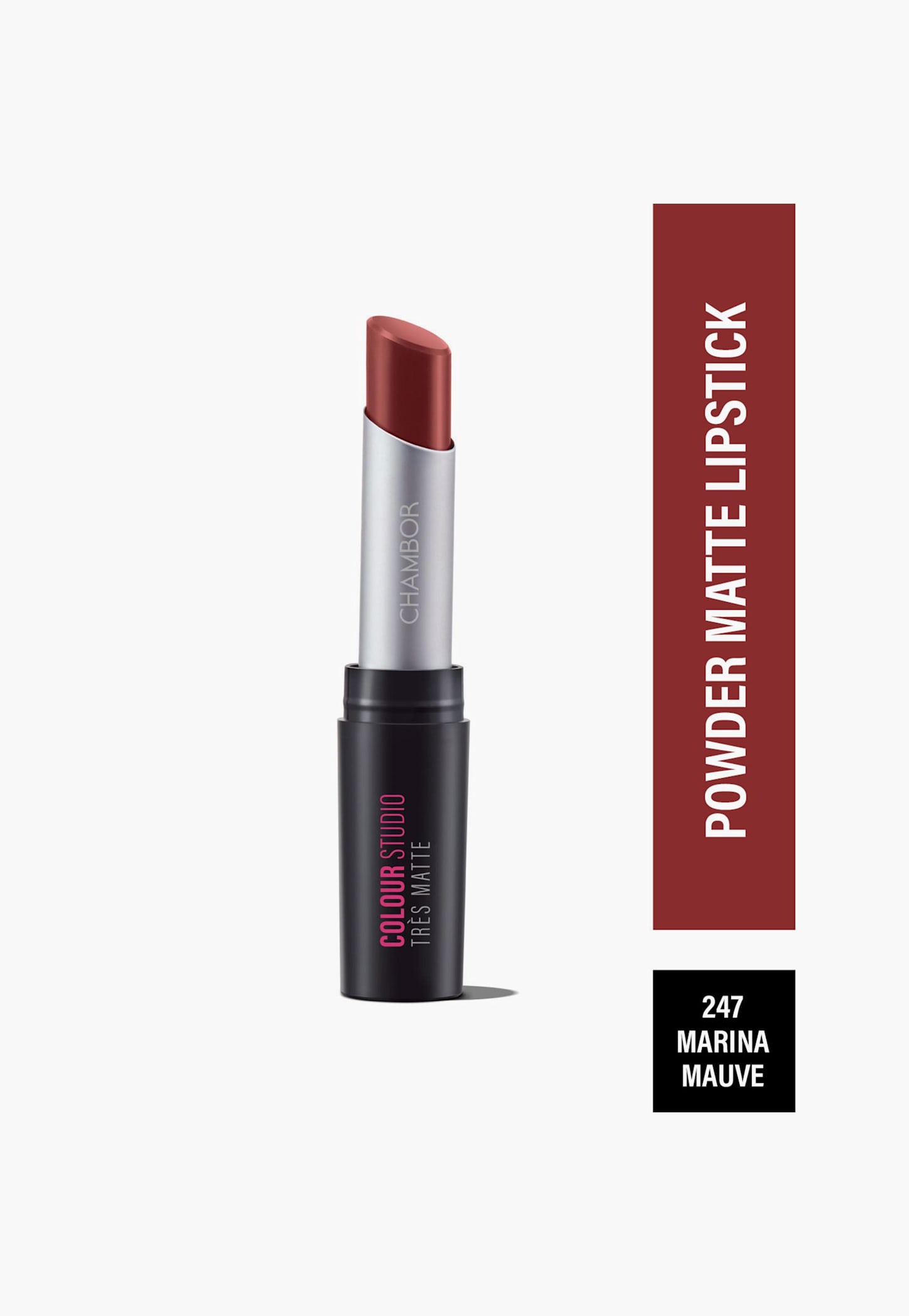 CHAMBOR TRES MATTE SPF 30 Lipstick - Marina Mauve #247 - 3.2gm-picture-30