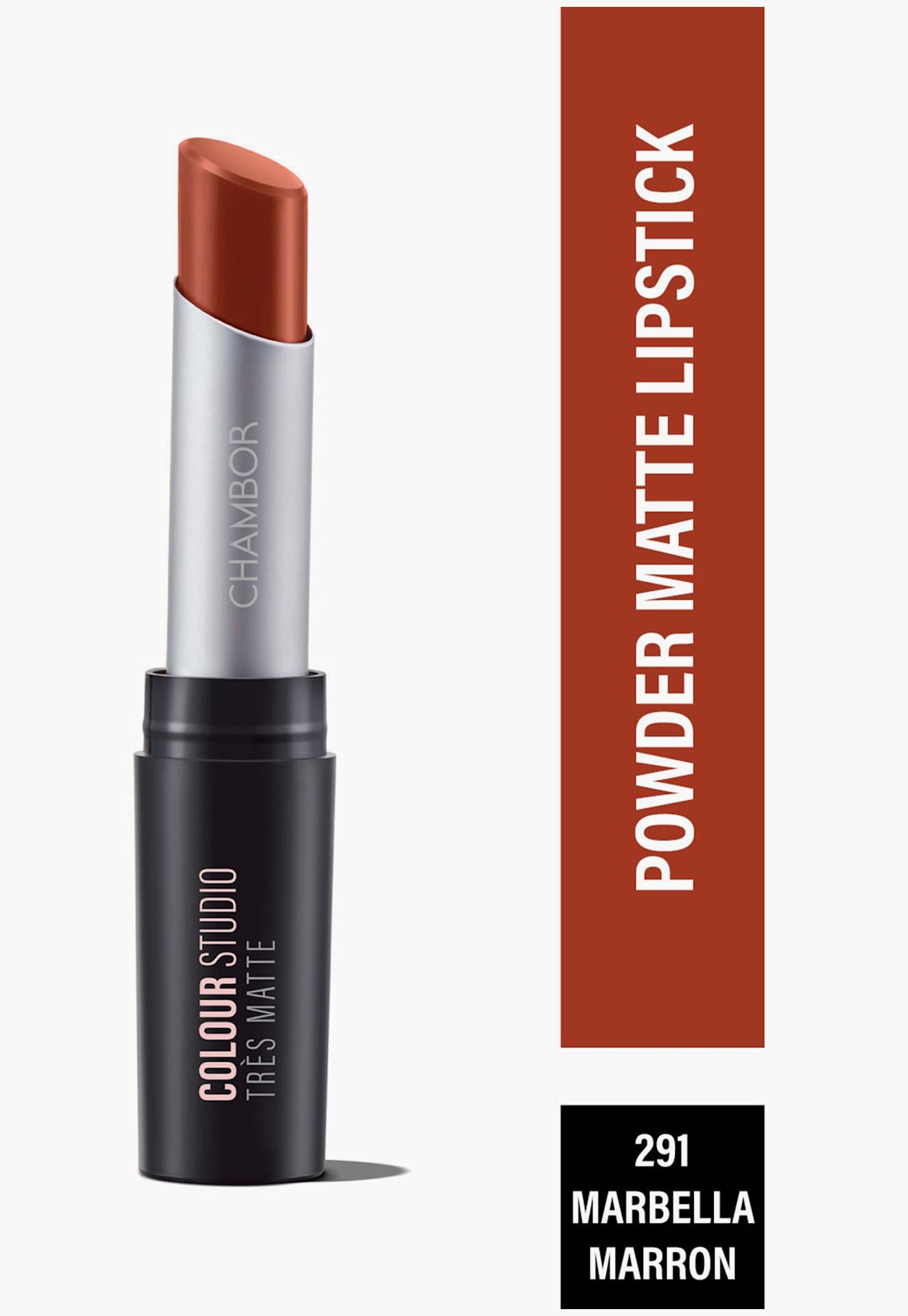 CHAMBOR Colour Studio Tres Matte SPF 30 Lipstick - Marbella Marron - 3.2g-picture-1