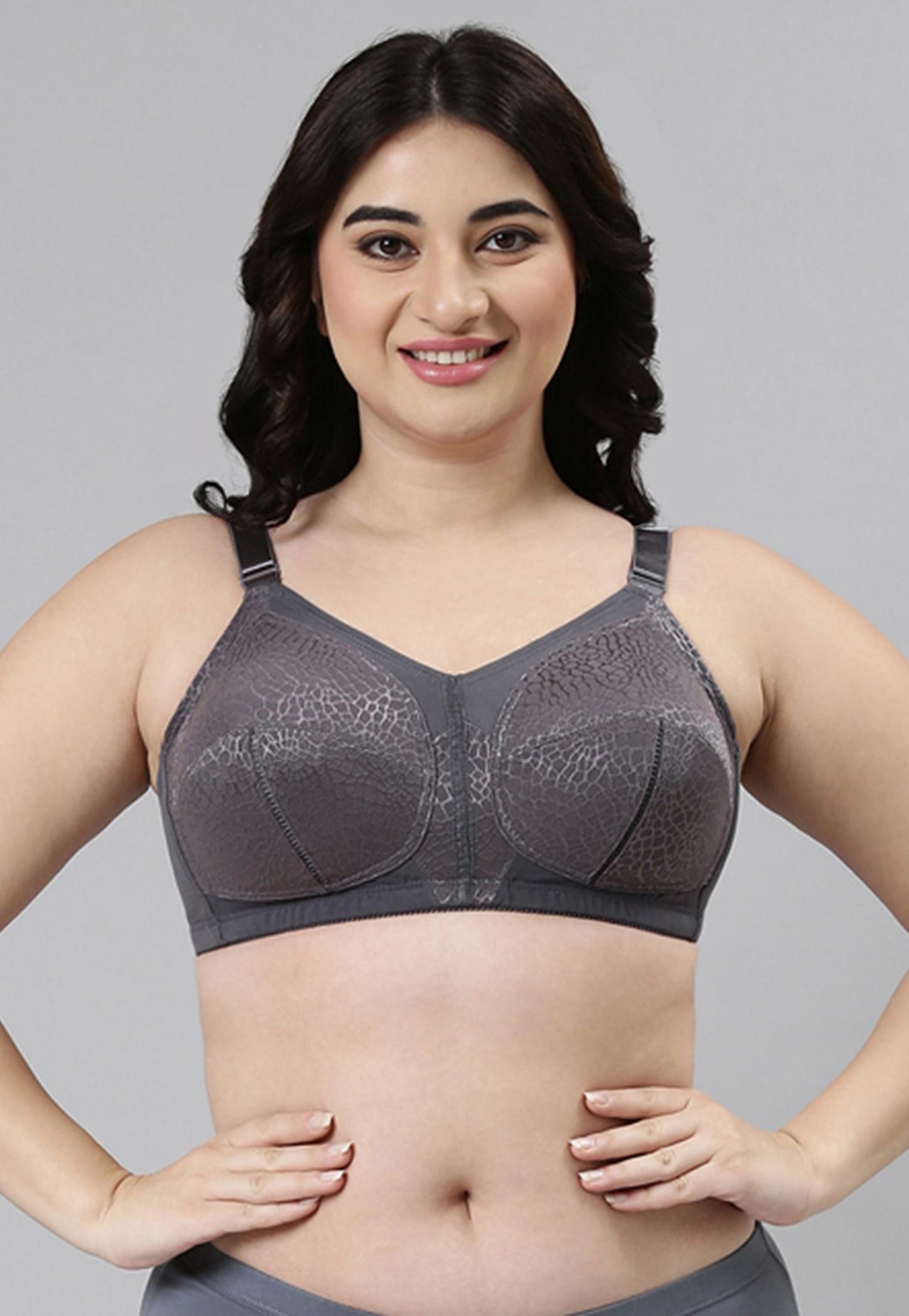 ENAMOR Women Textured Non-Padded Non-Wired Support Bra-picture-29