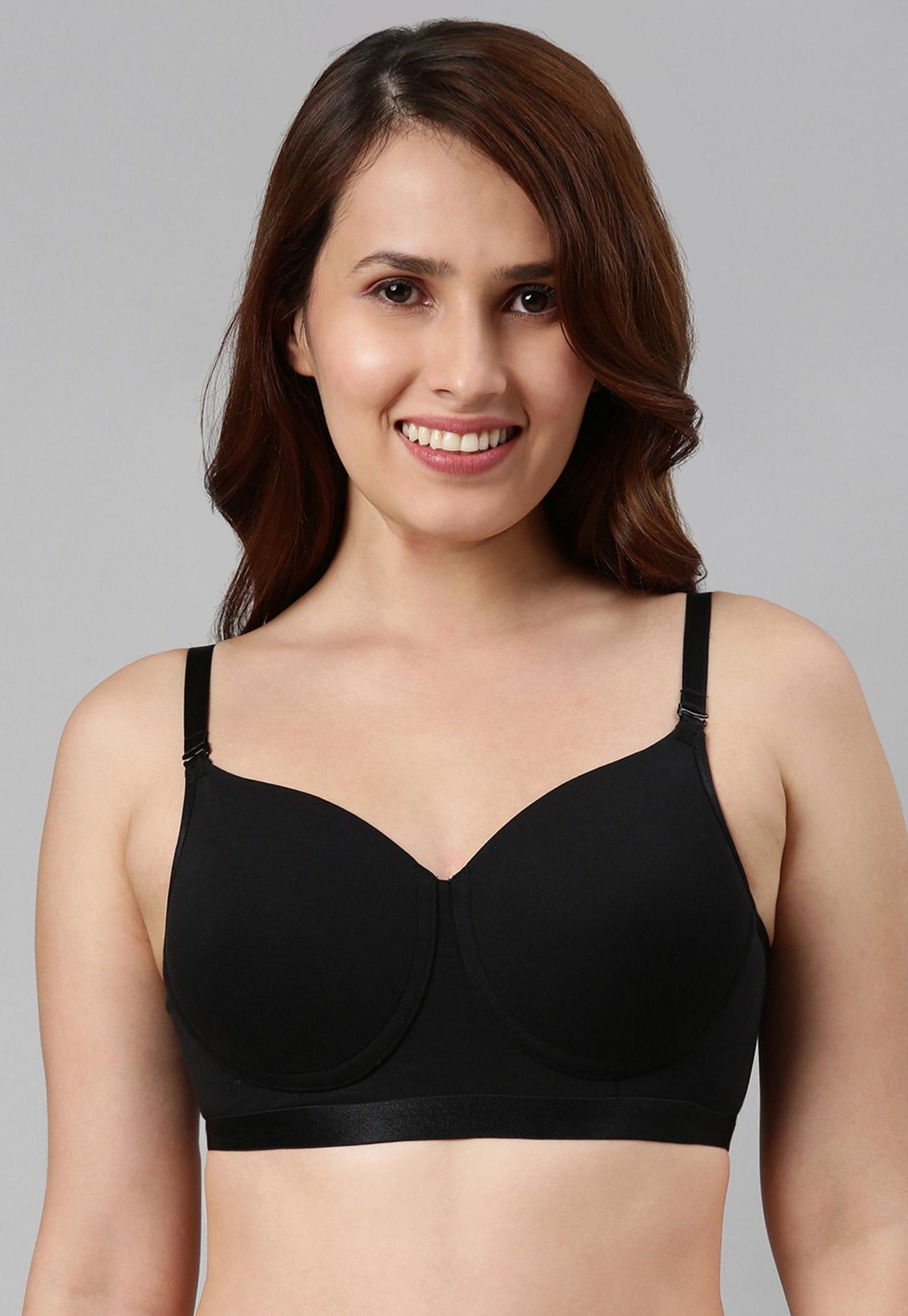 ENAMOR Solid Padded Non-Wired Full-Coverage Bra-picture-23