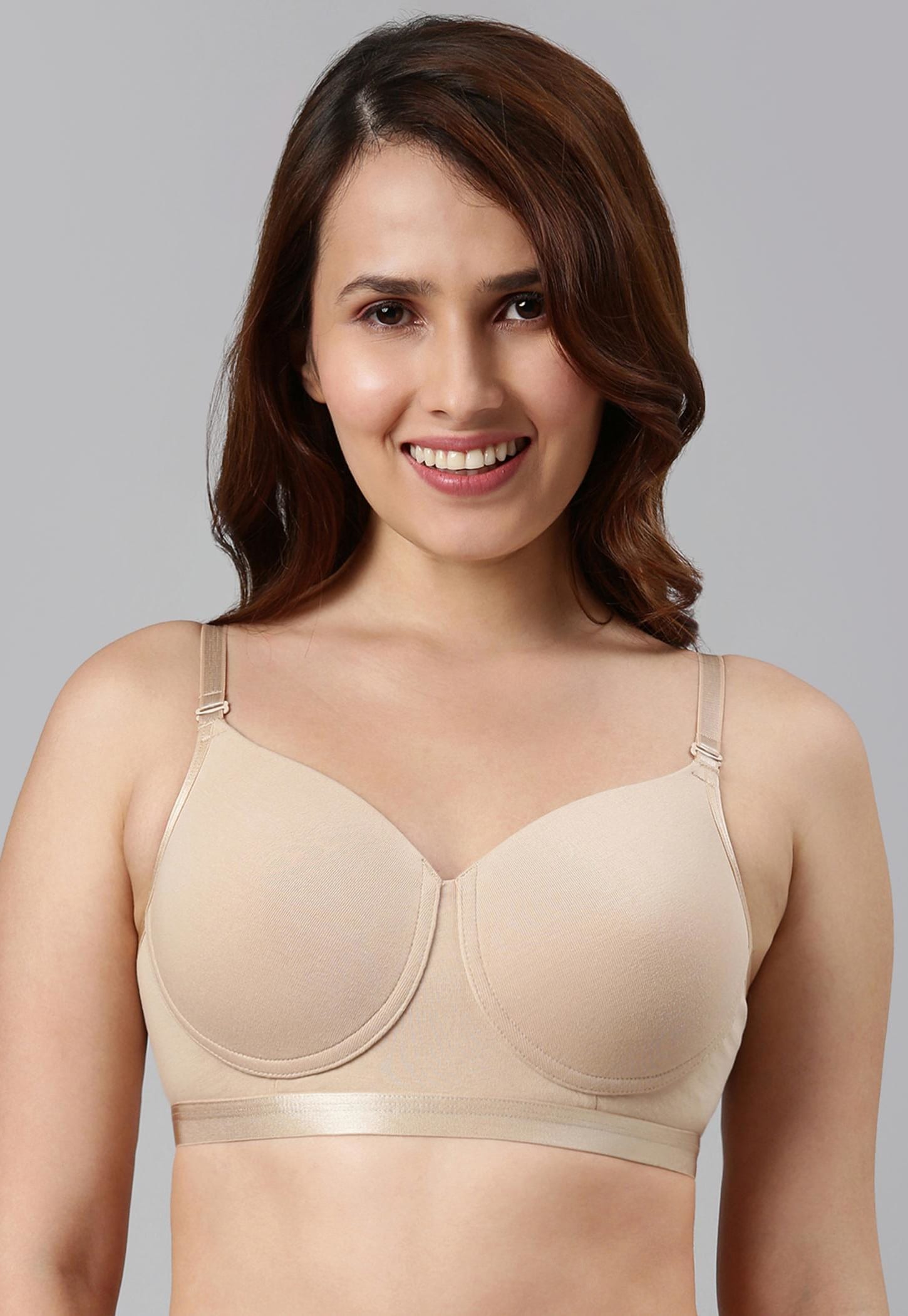 ENAMOR Solid Padded Non-Wired Full-Coverage Bra-picture-26
