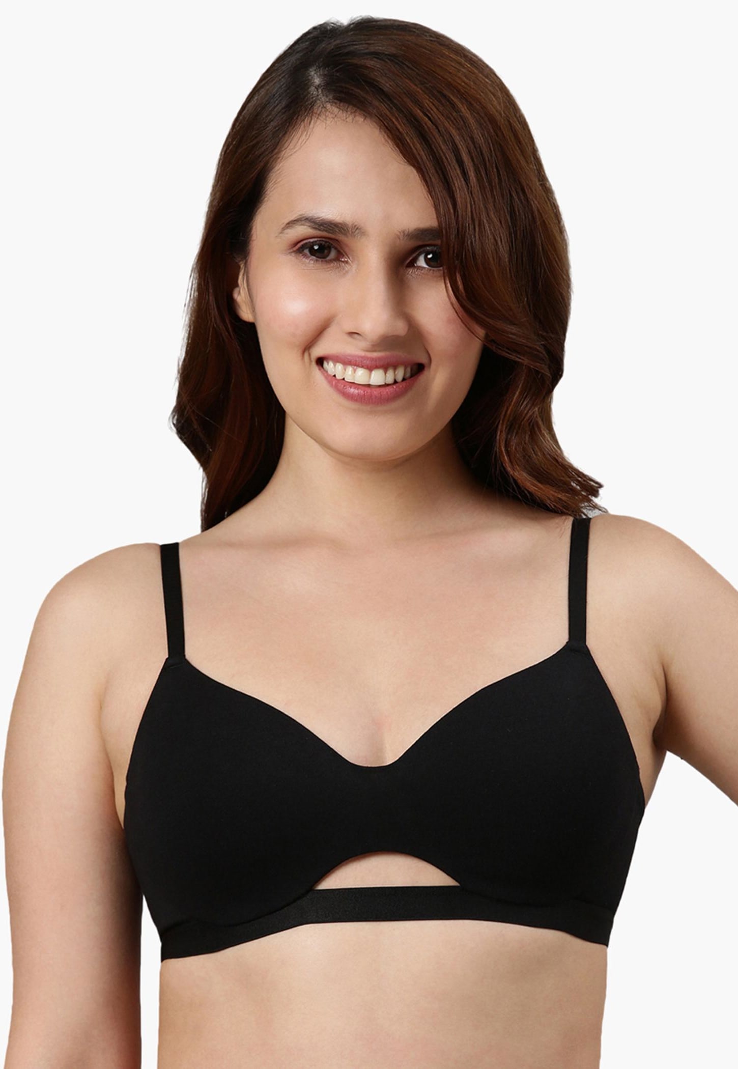 ENAMOR Solid Non-Wired Padded T-shirt Bra-image-29