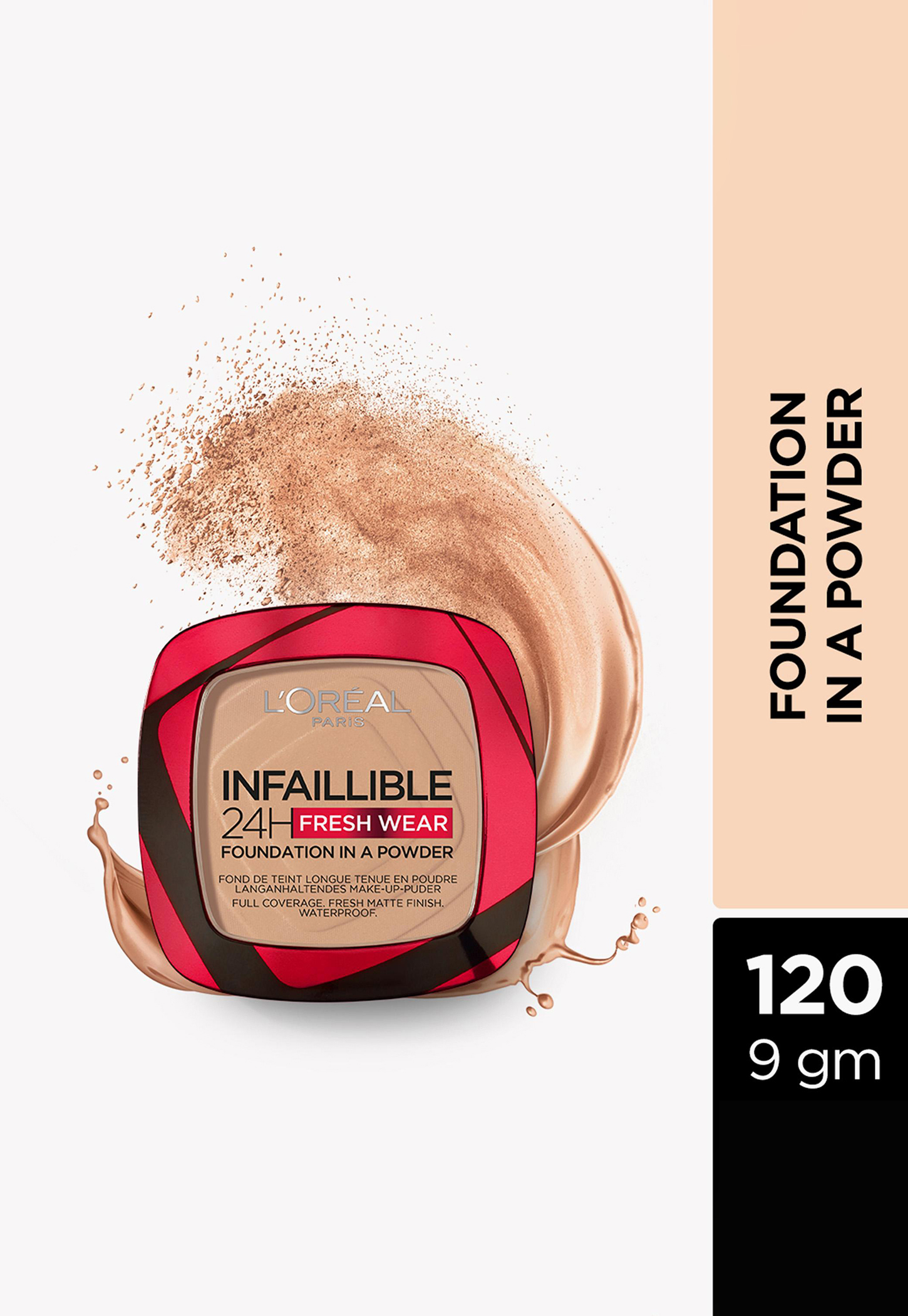 L'OREAL PARIS Infallible 24H Freshwear Foundation Powder - 120 Vanilla - 9gm-picture-15