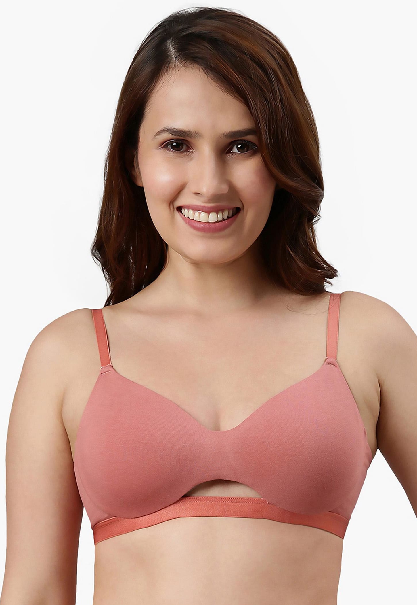 ENAMOR Solid Padded Non-Wired Balconette Bra-picture-41