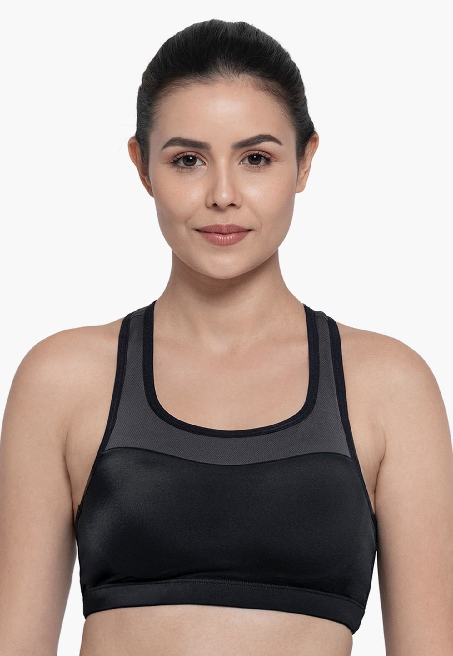AMANTE Solid Padded Sports Bra-image-36