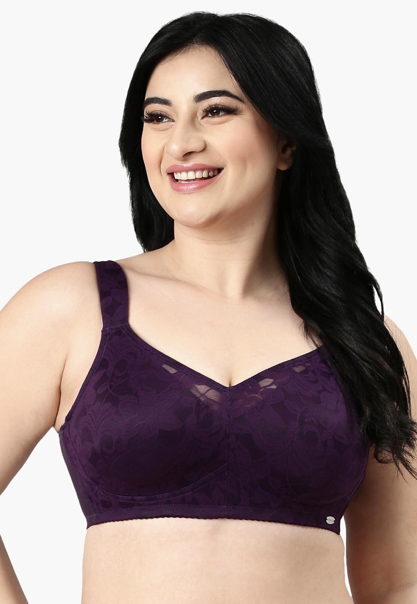 ENAMOR Lace Non-Padded Non-Wired Full Coverage Bra-picture-11