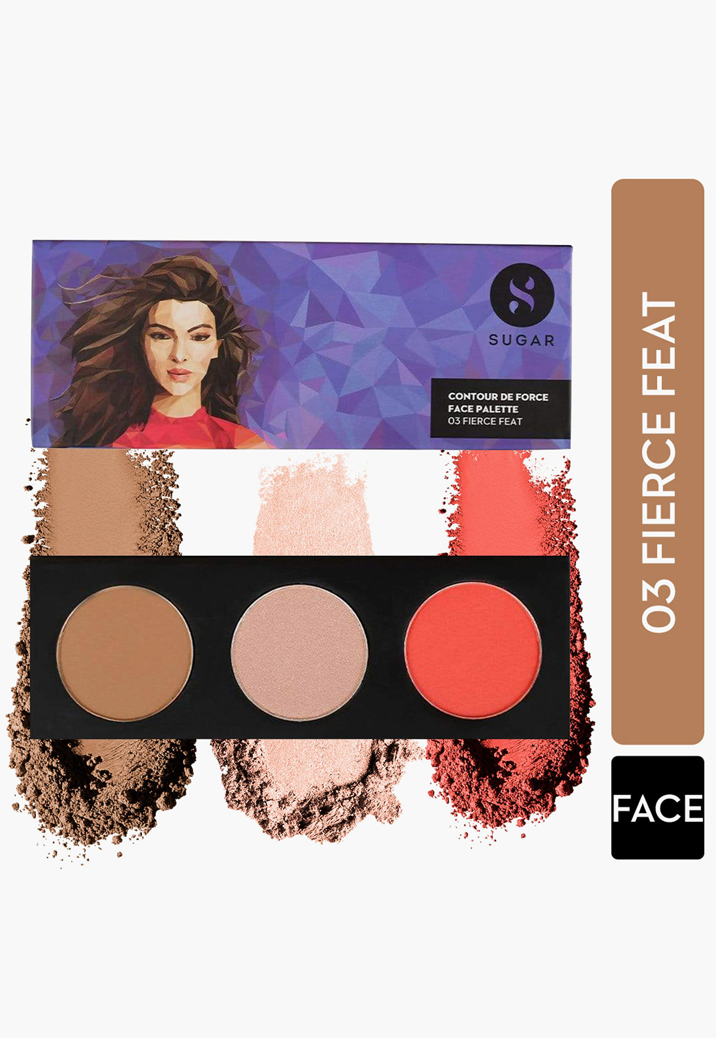 SUGAR Cosmetics Contour De Force Face Palette - 03 Fierce Feat - 12.5g-image-12