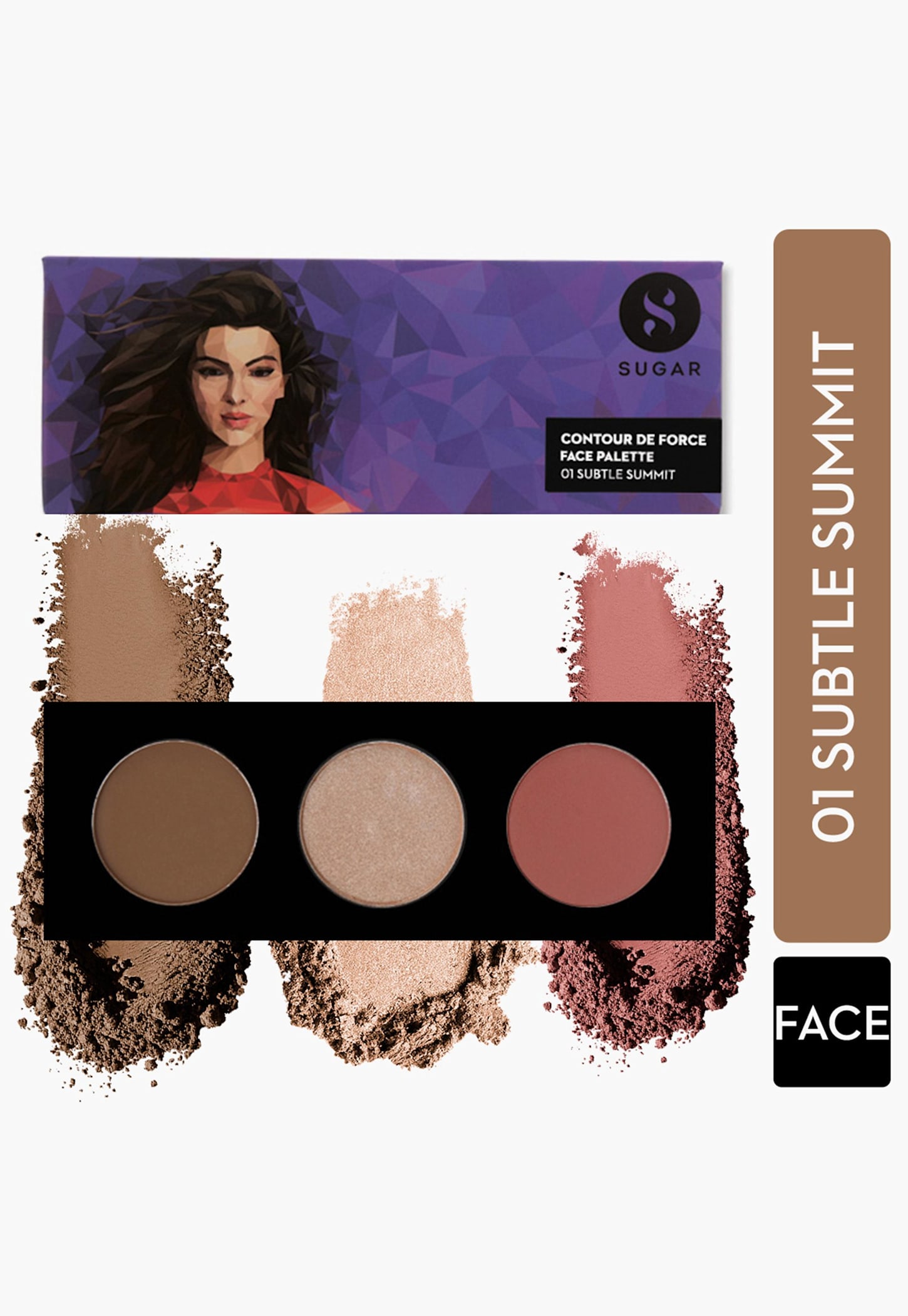 SUGAR Cosmetics Contour De Force Face Palette - 01 Subtle Summit - 12.5g-image-38