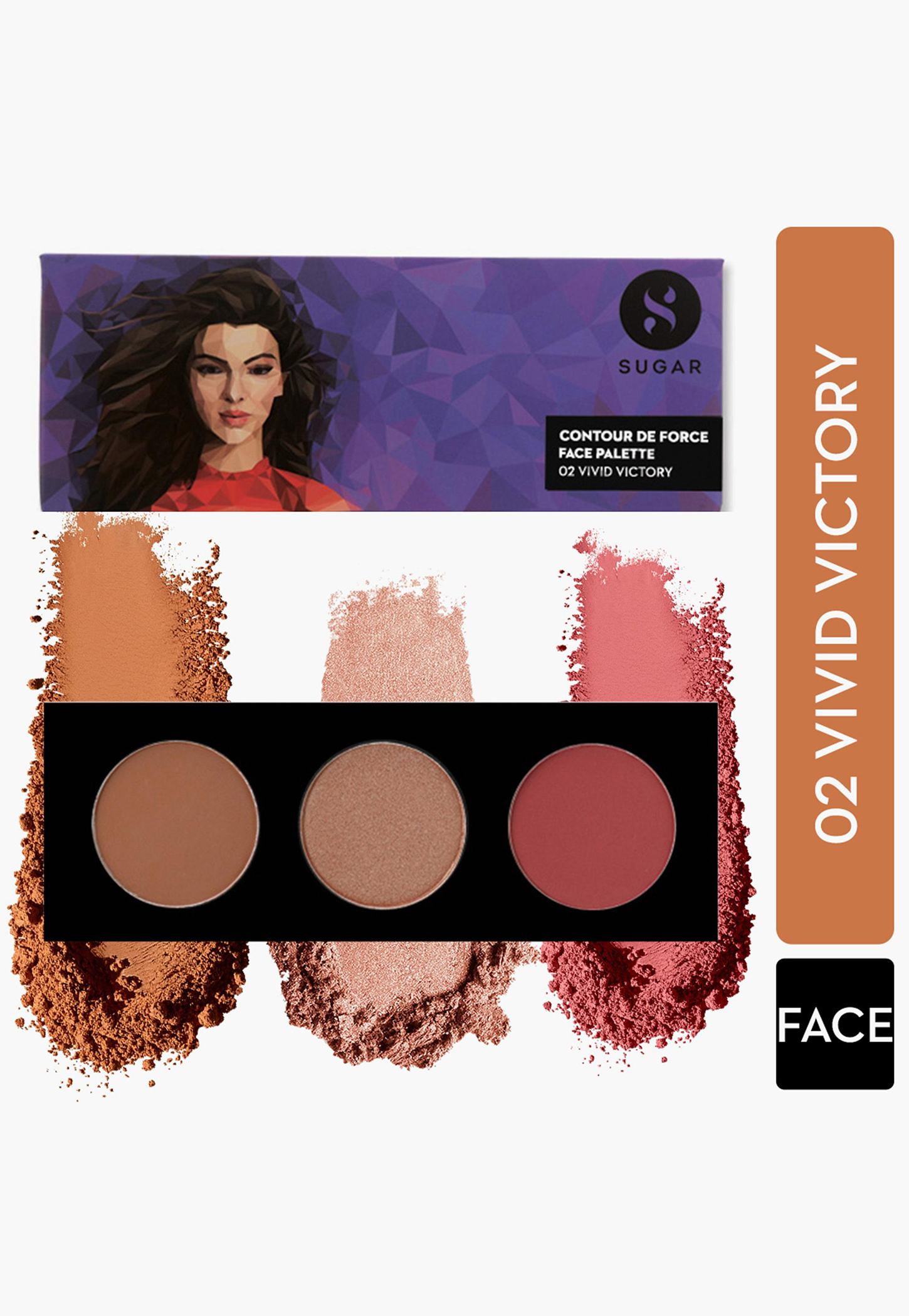 SUGAR Cosmetics Contour De Force Mini Highlighter - 02 Vivid Victory - 12.5gm-image-15
