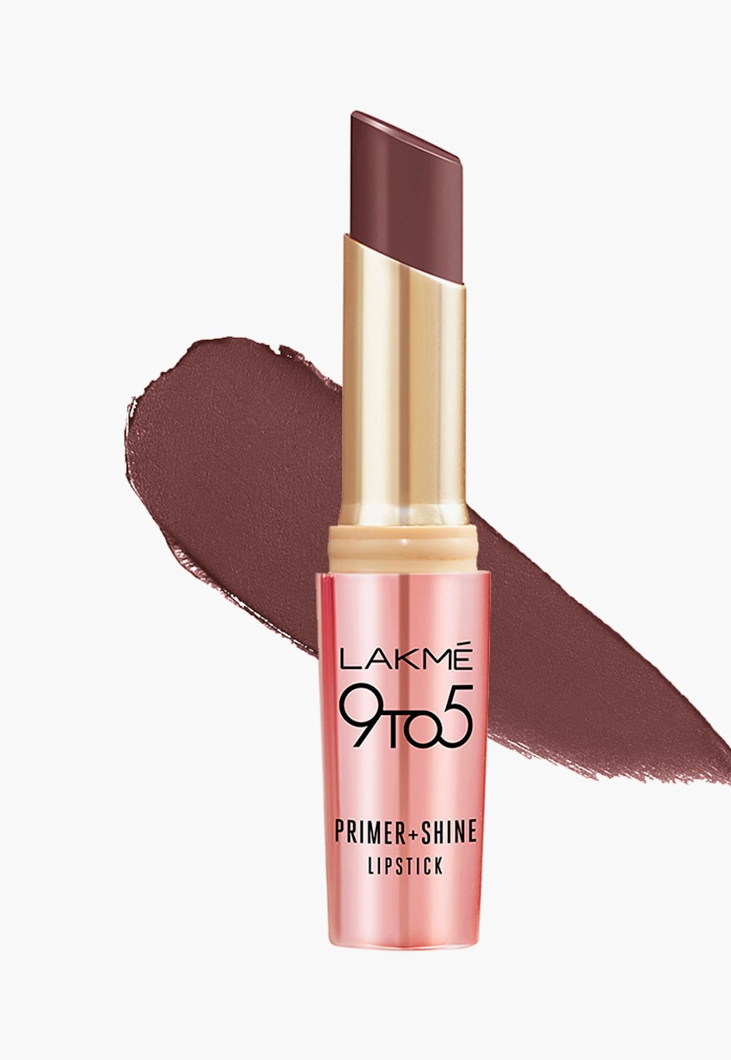 LAKME 9 To 5 Primer And Shine Lipstick - Chocolate Brown - 3.6g