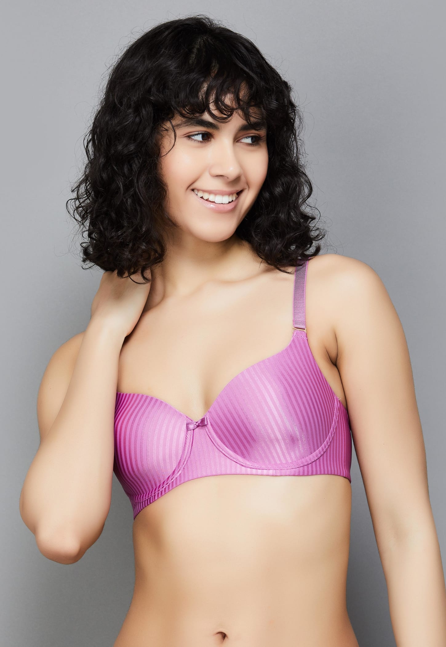 TRIUMPH Striped Padded Non-Wired T-shirt Bra-picture-45