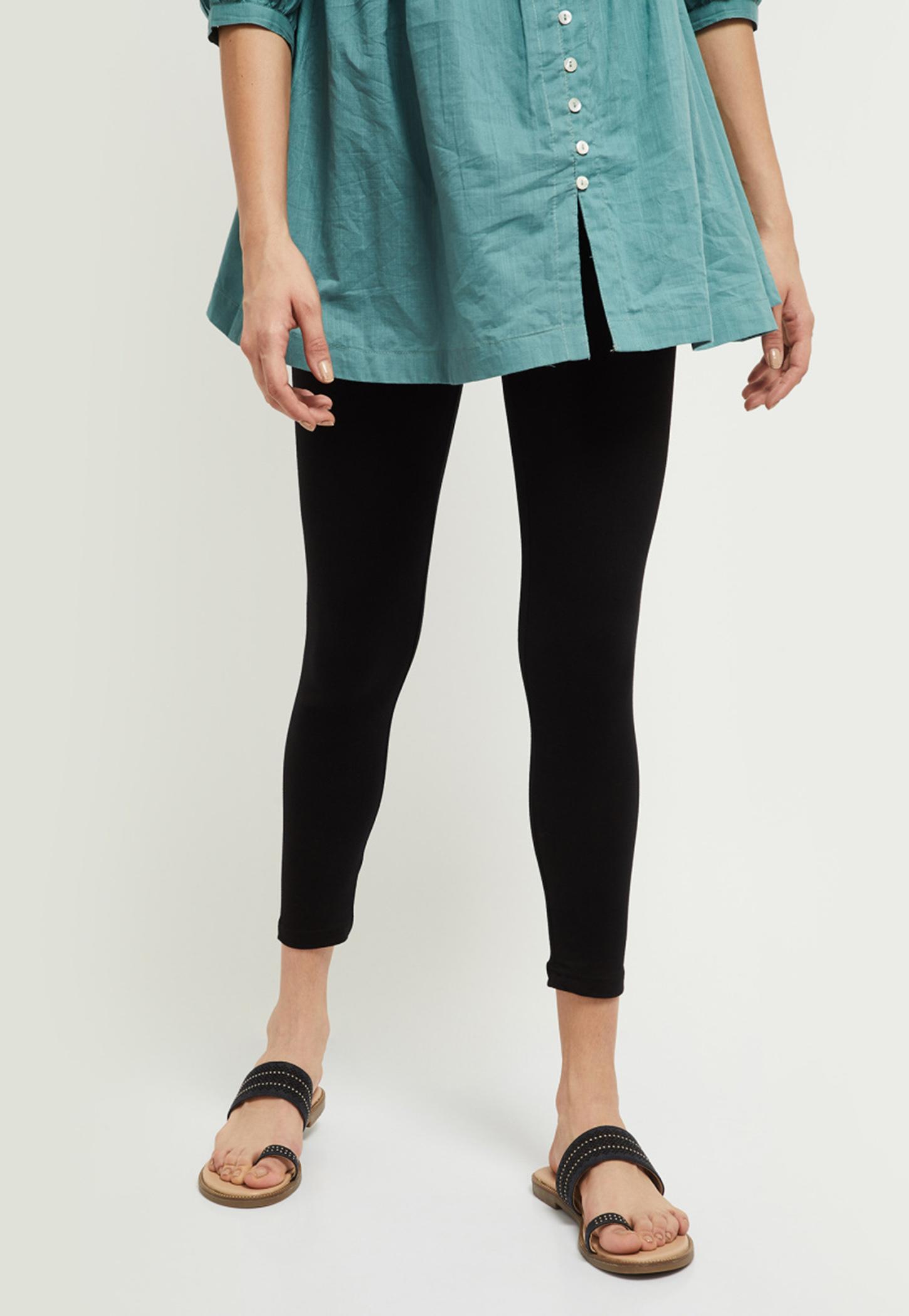 Women Solid Ankle-Length Leggings-image-6