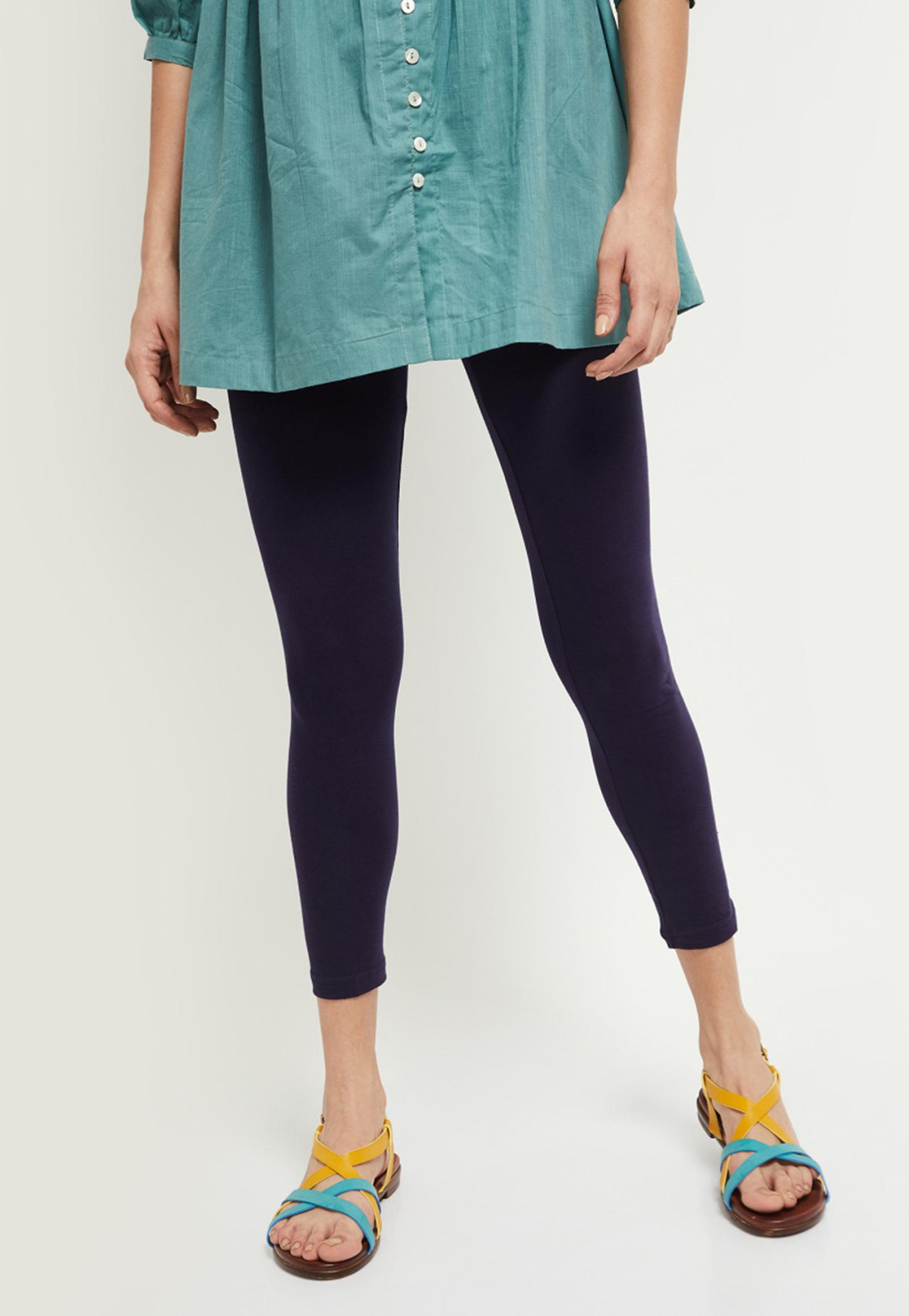 Women Solid Ankle-Length Leggings-image-11