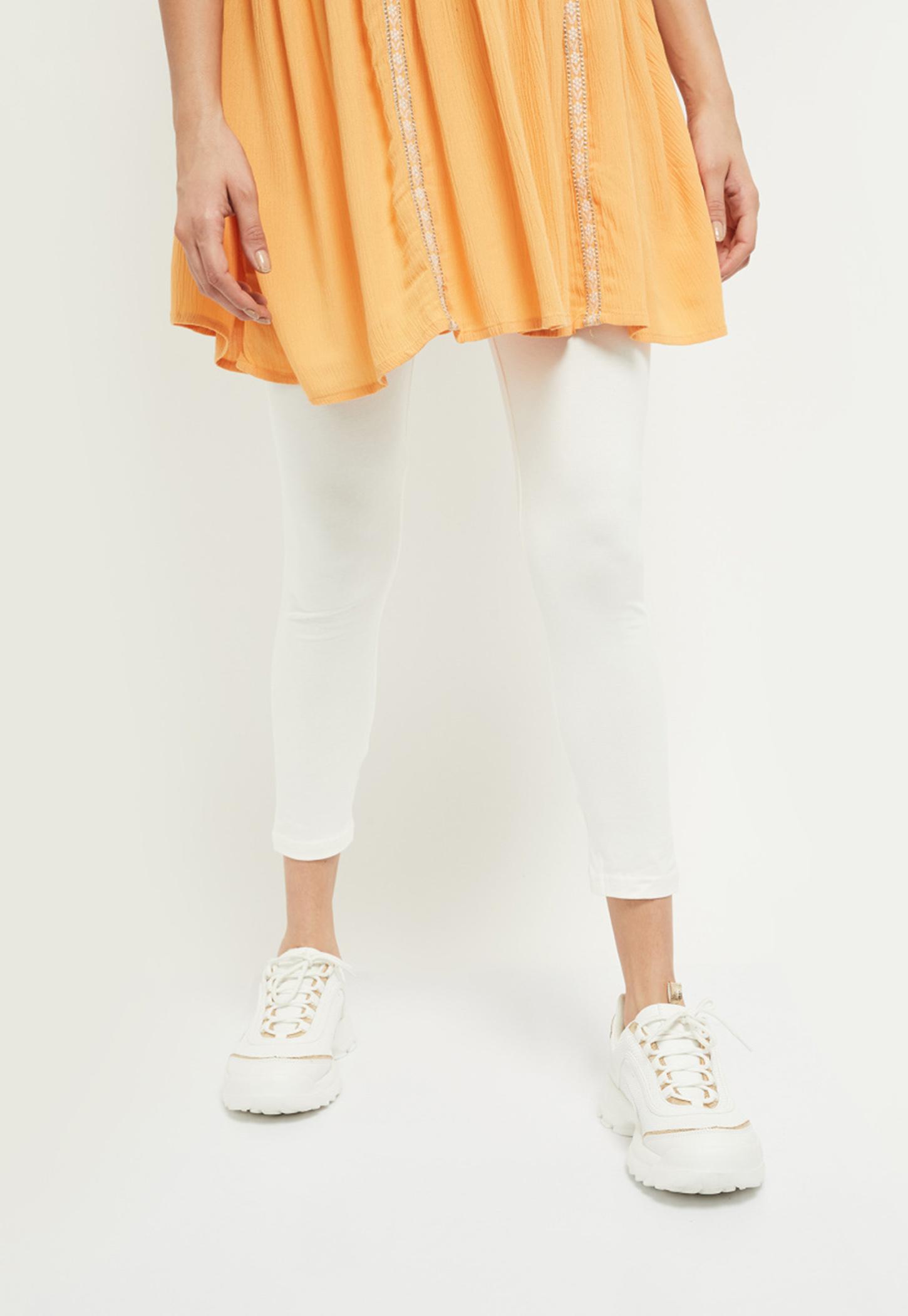 Women Solid Ankle-Length Leggings-image-12