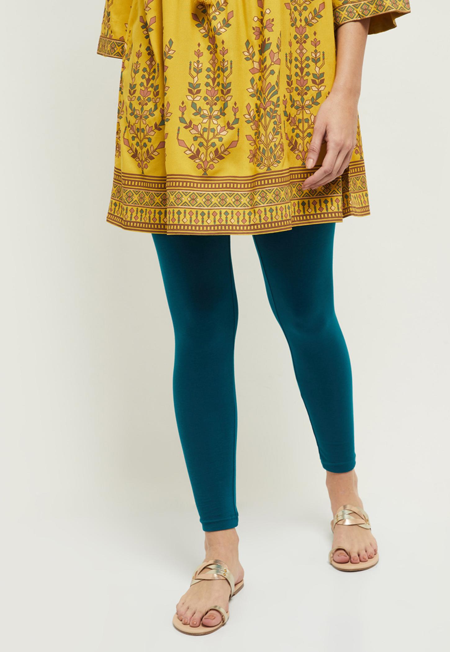 Women Solid Ankle-Length Leggings-image-15
