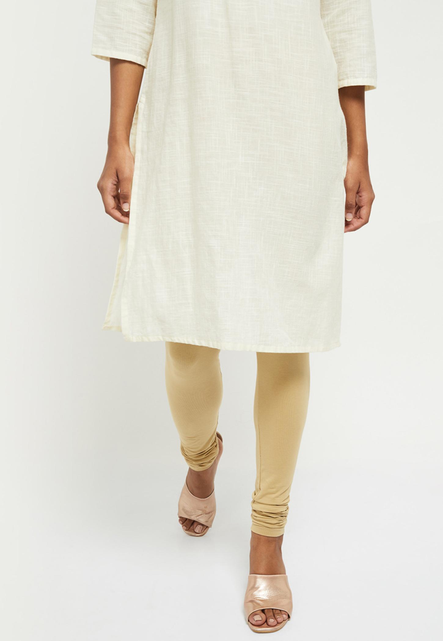 Women Solid Knitted Churidar-image-17