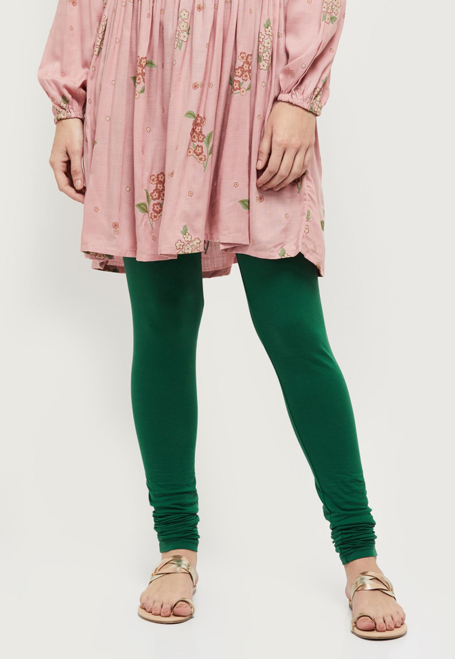 Women Solid Elasticated Churidar-image-20