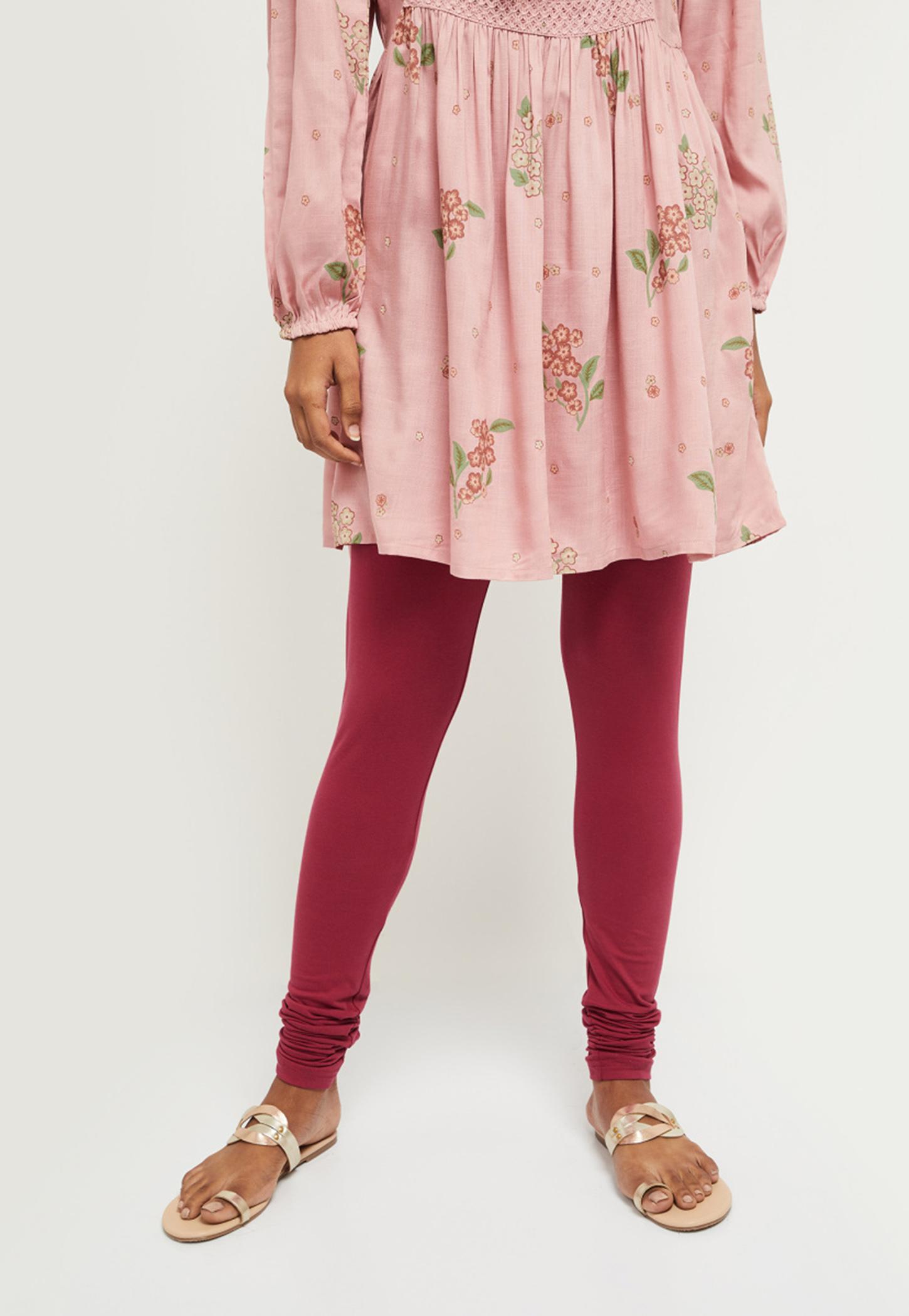 Women Solid Knitted Churidar-image-22