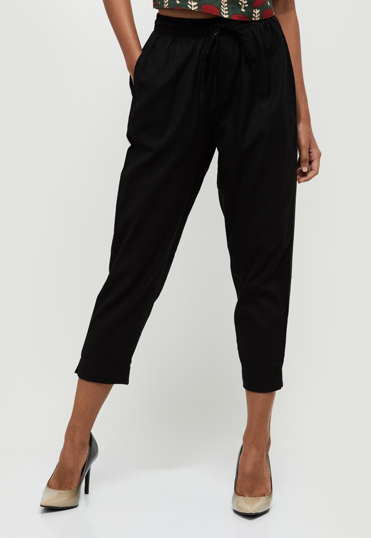 Women Solid Elasticated Pants-image-27