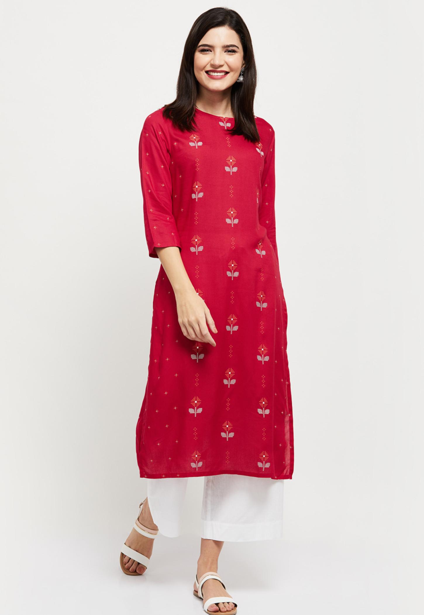 Women Printed Straight Kurta-image-13