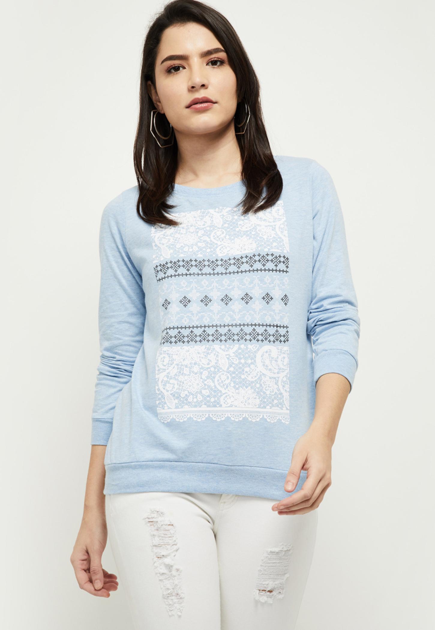 Women Printed Round Neck T-shirt-picture-10