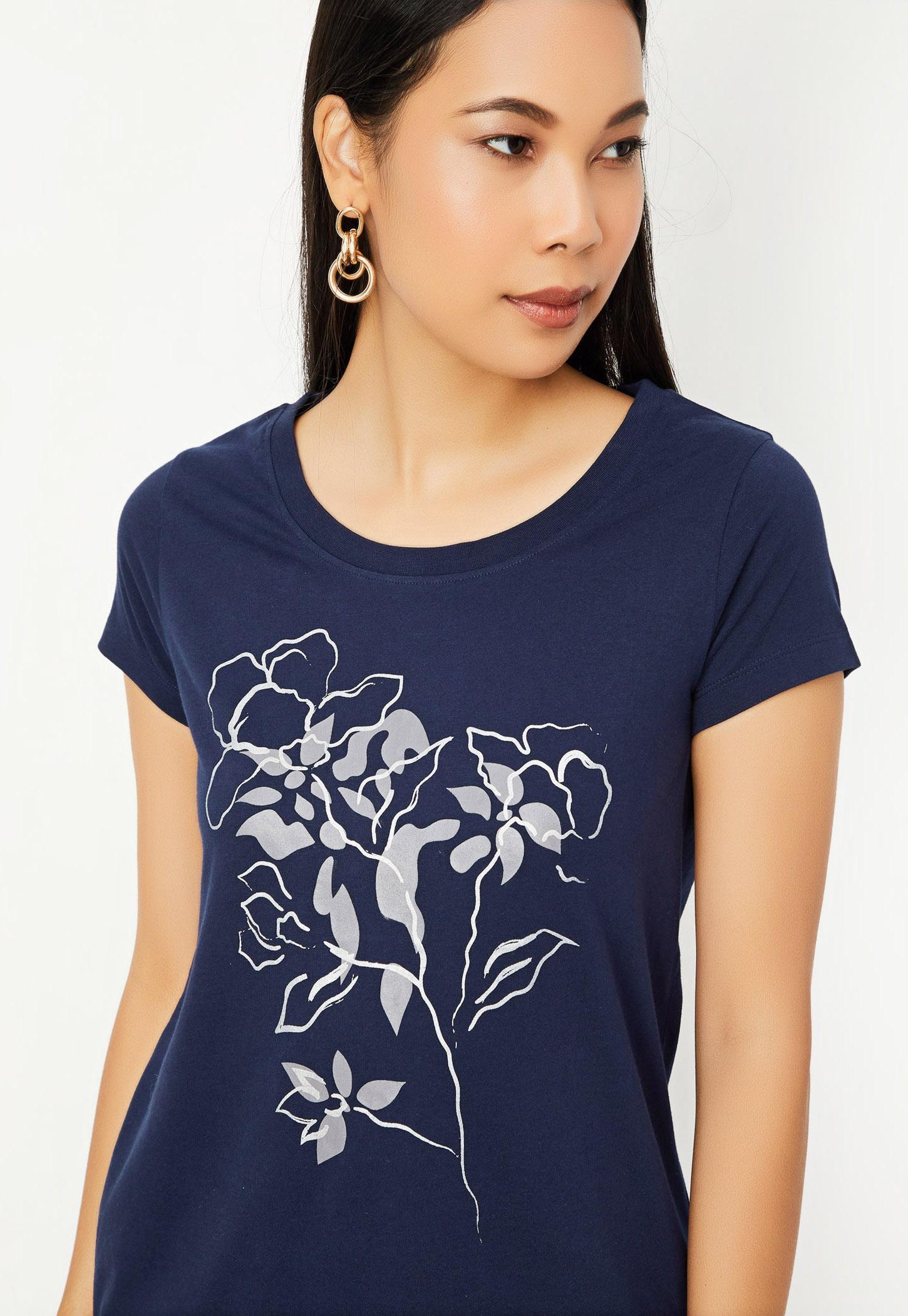 Women Cotton Printed Round Neck T-shirt-picture-43