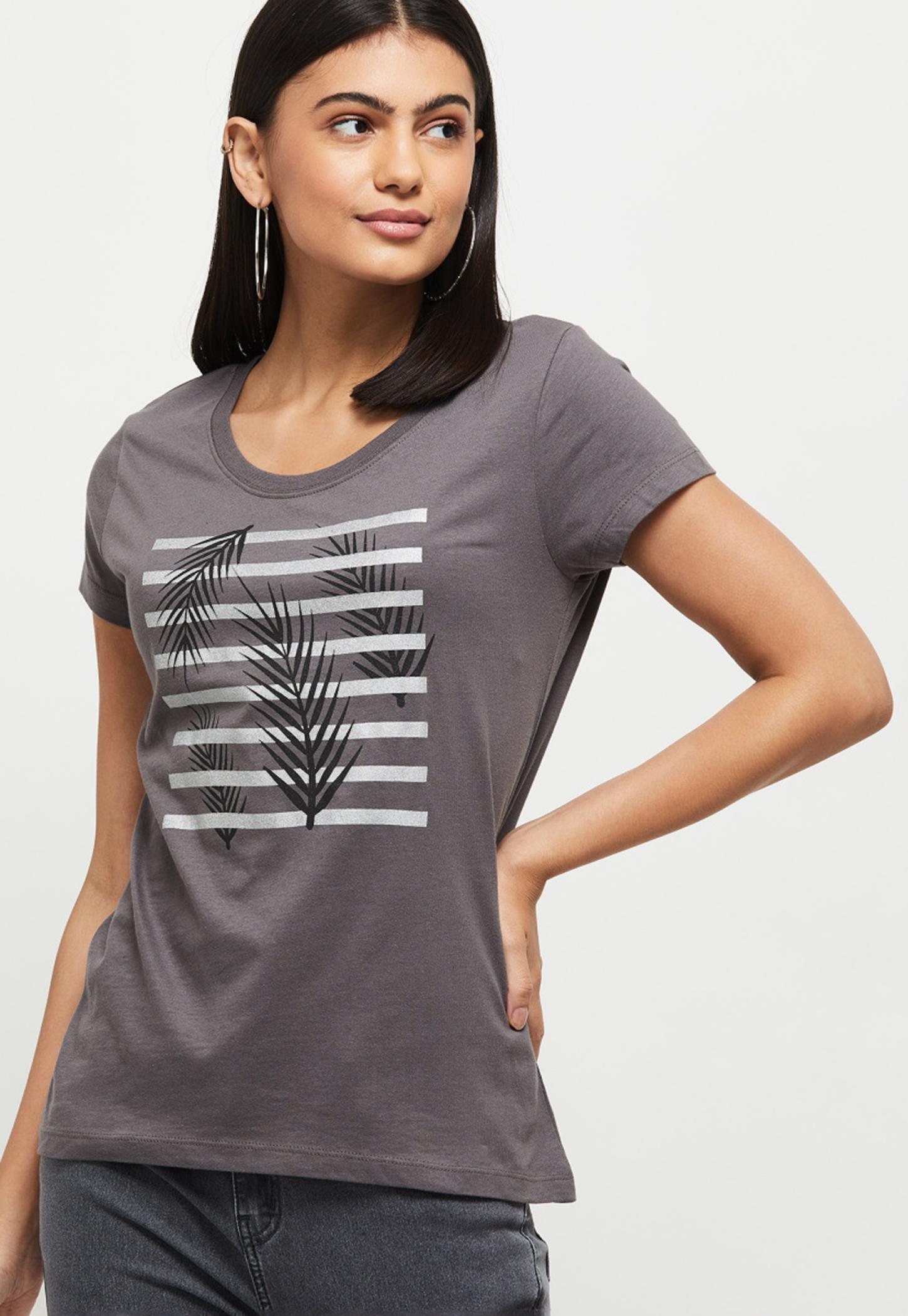 Women Printed Round Neck T-shirt-image-16