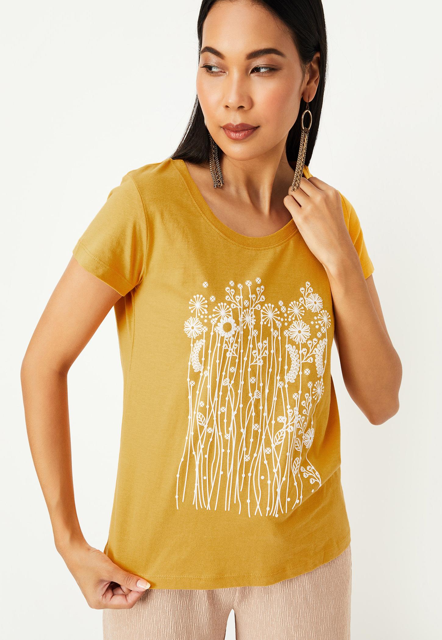 Women Printed Cotton T-shirt-image-2