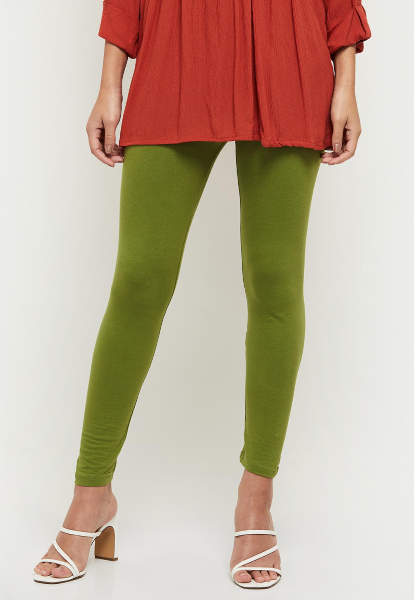 Women Solid Ankle-Length Leggings-picture-13