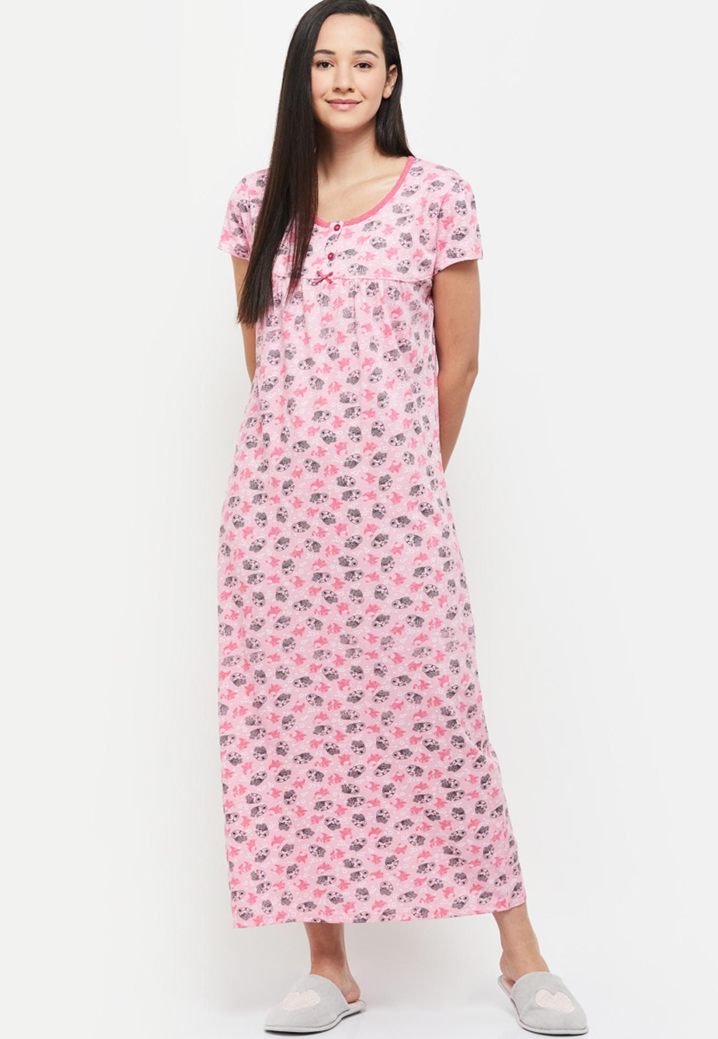 max fashion night dress Buy Women Schiffli Detail Night Dress Online at just Rs. 999.0 -  1000013695940