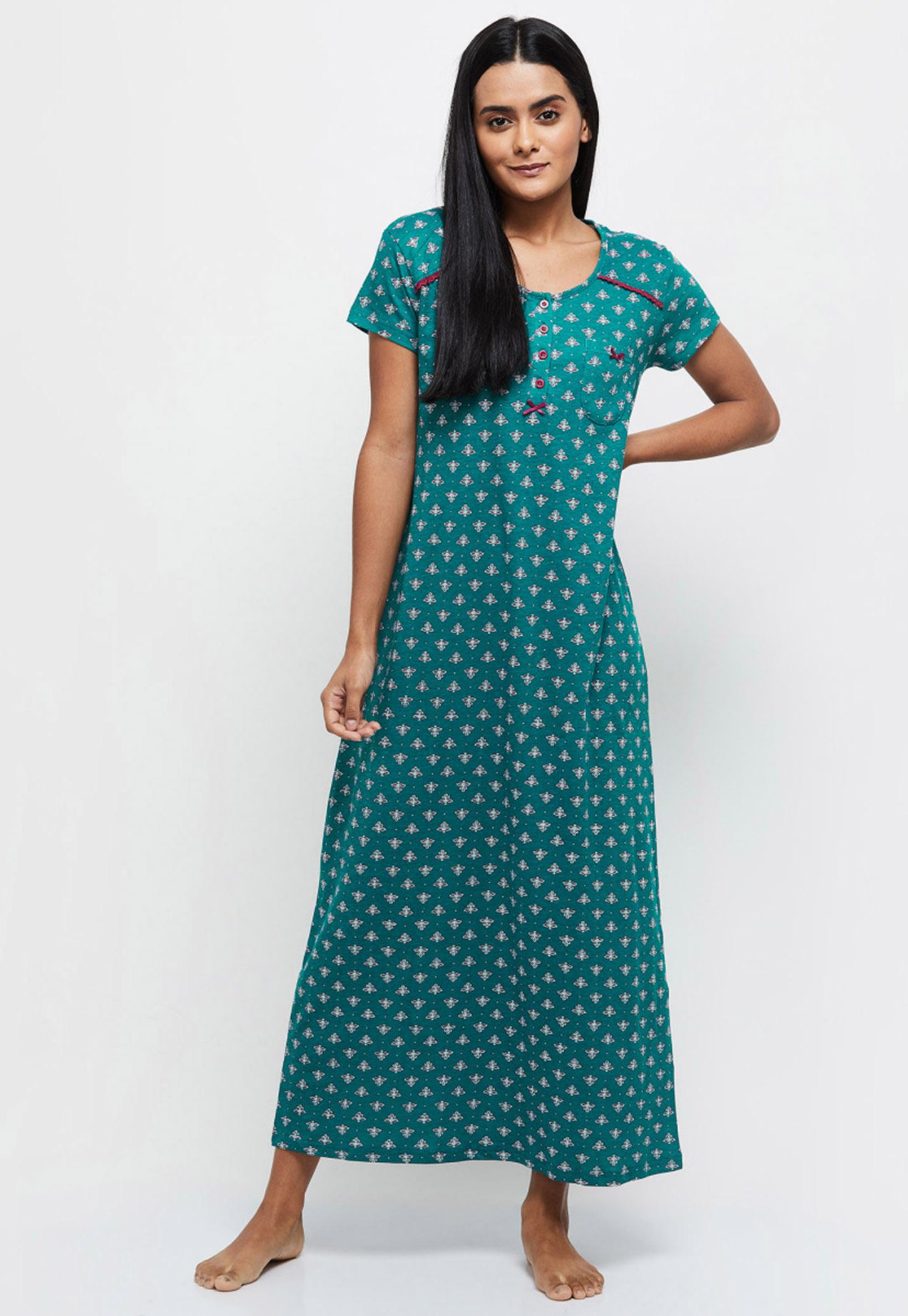 Women Printed Nightgown-image-22
