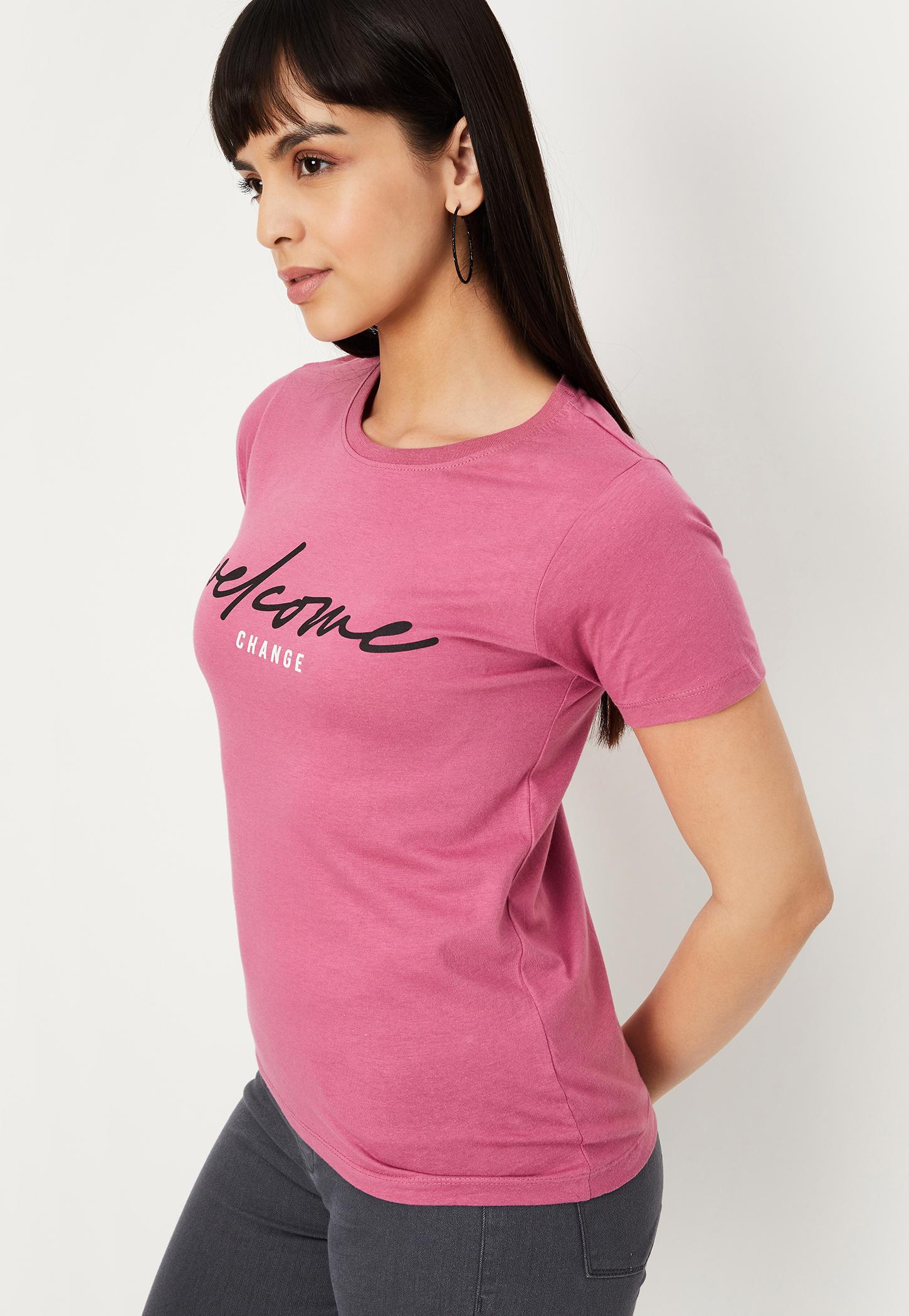 Women Printed Round Neck T-shirt-picture-28