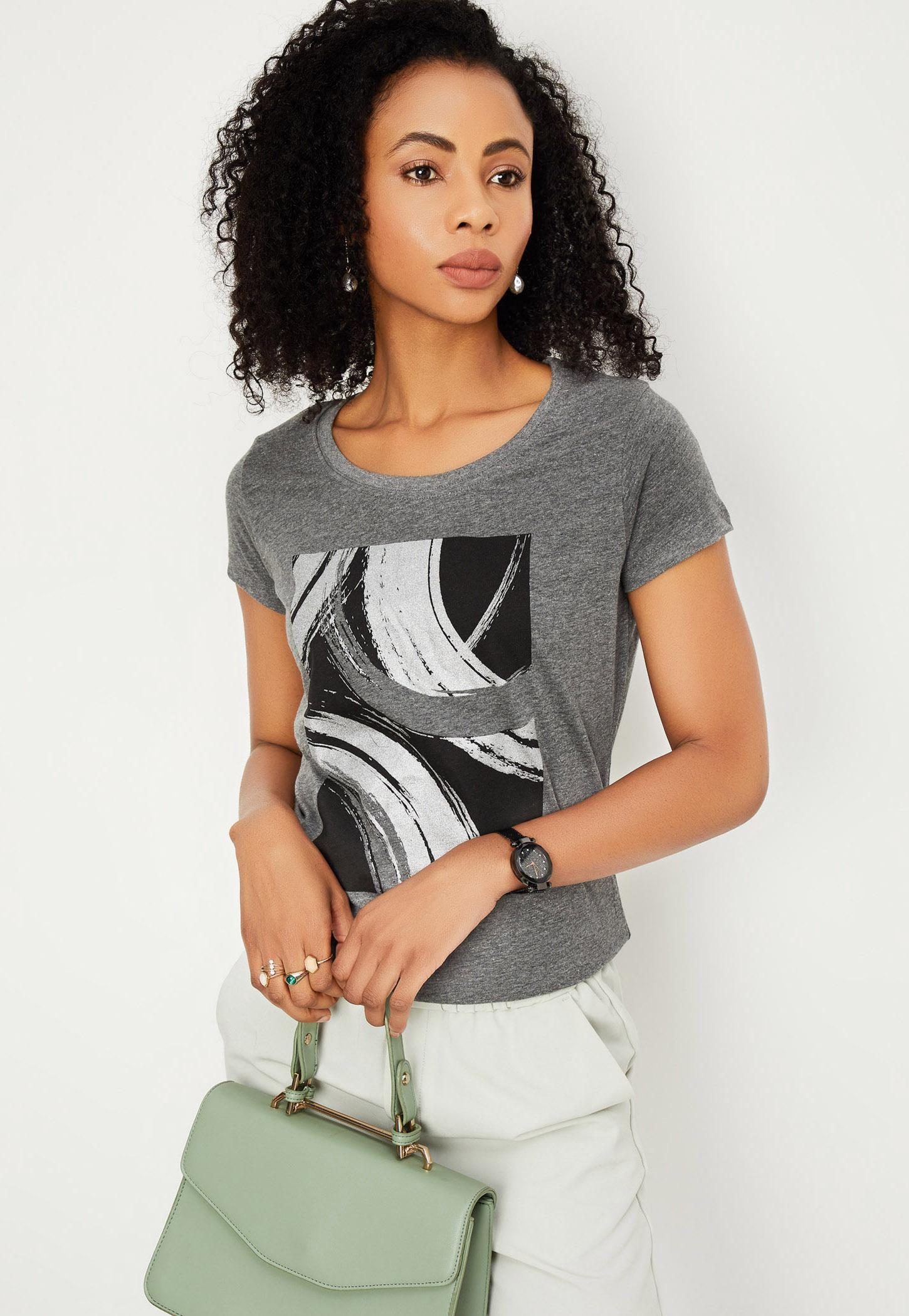 Women Printed Round Neck T-shirt-picture-29