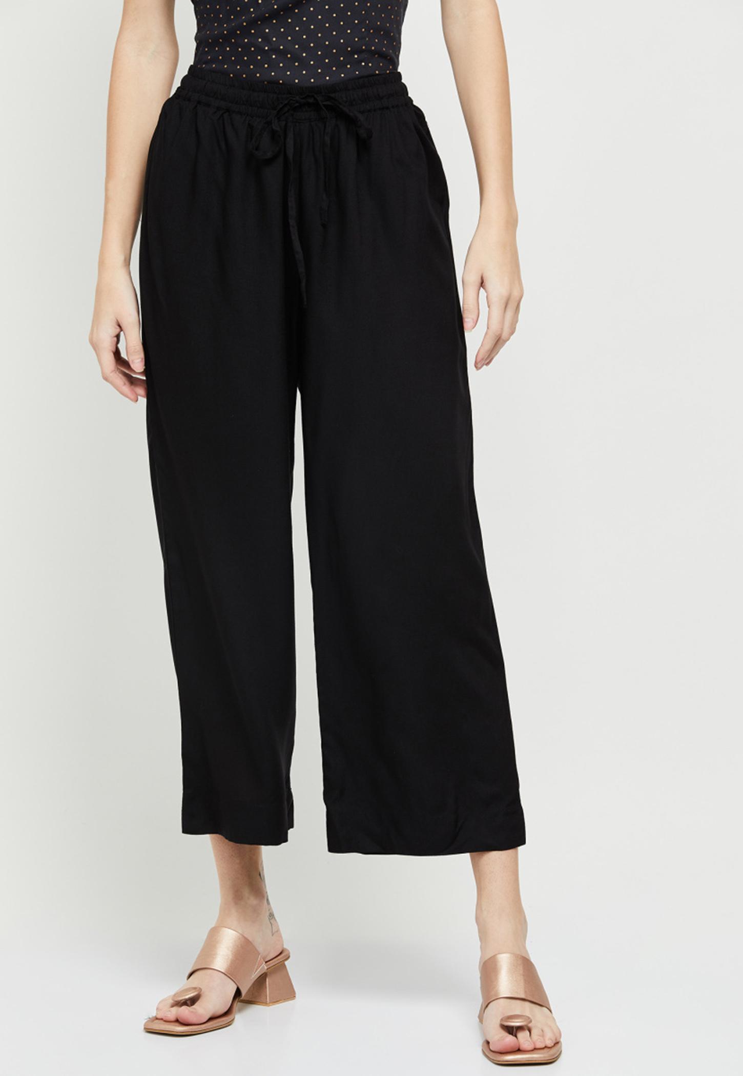 Women Solid Ankle-Length Elasticated Palazzos-image-32