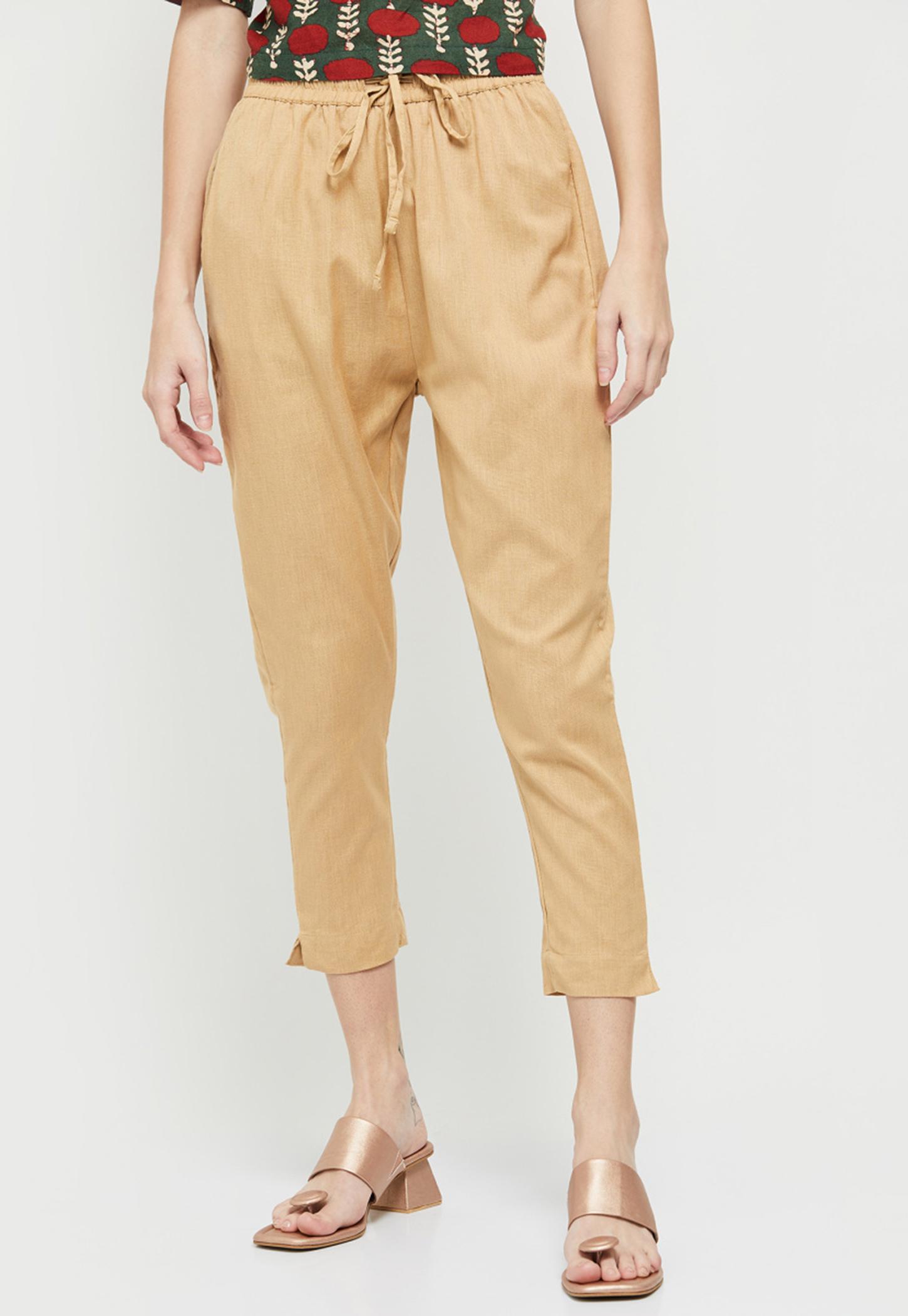 Women Solid Elasticated Ankle-Length Straight Pant-picture-38