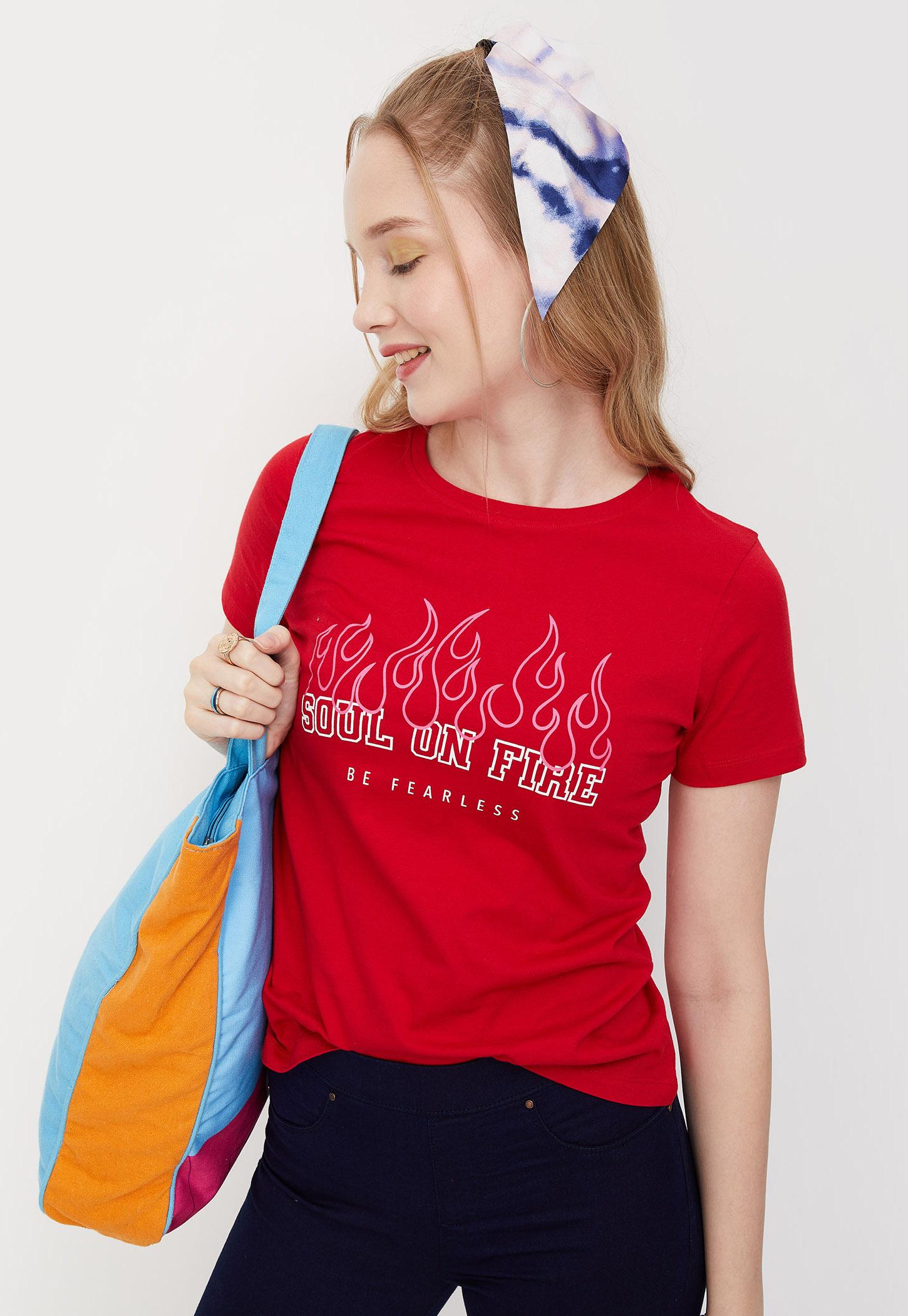 Women Round Neck Graphic T-shirt-picture-29