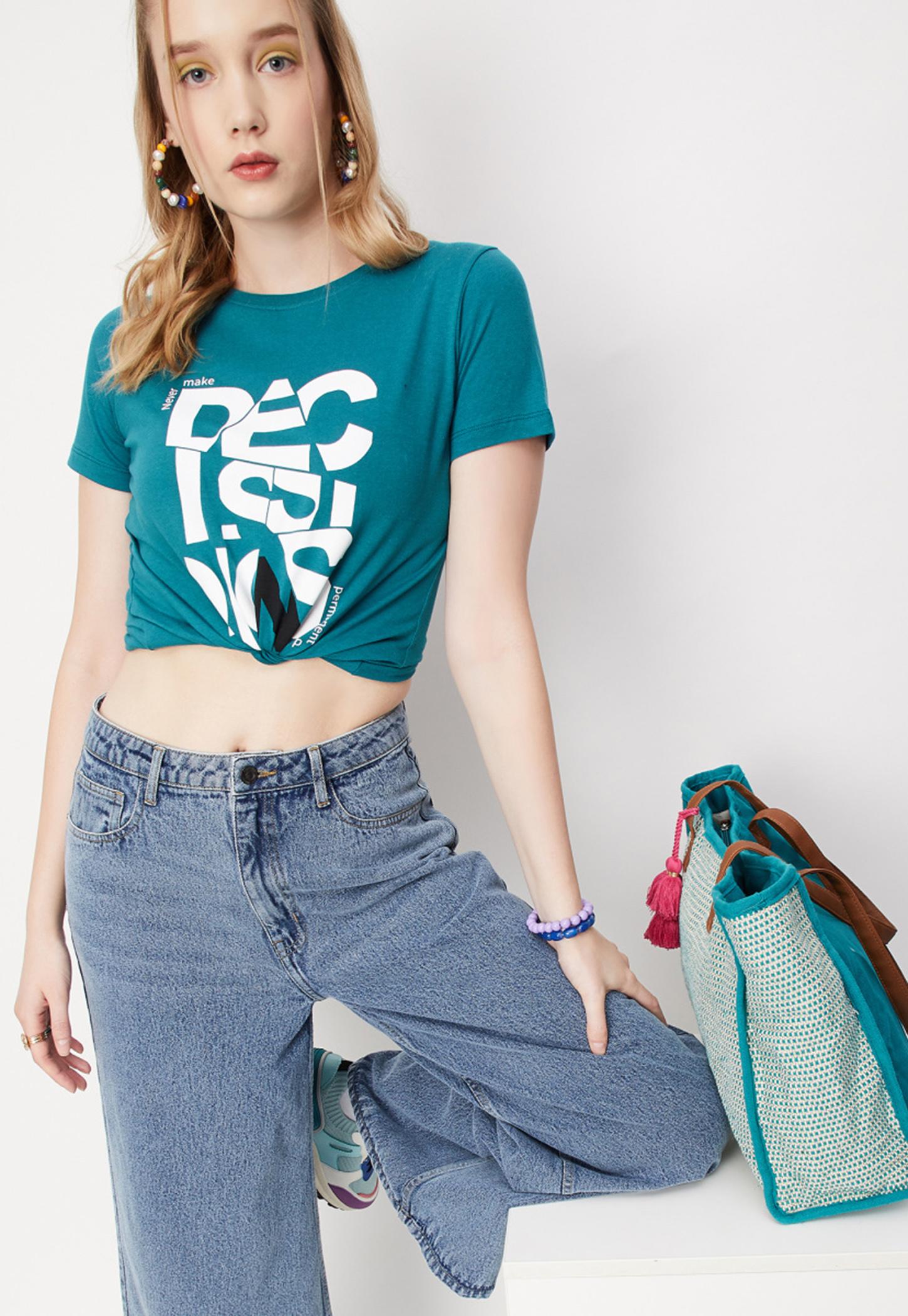 Women Round Neck Graphic T-shirt-picture-50