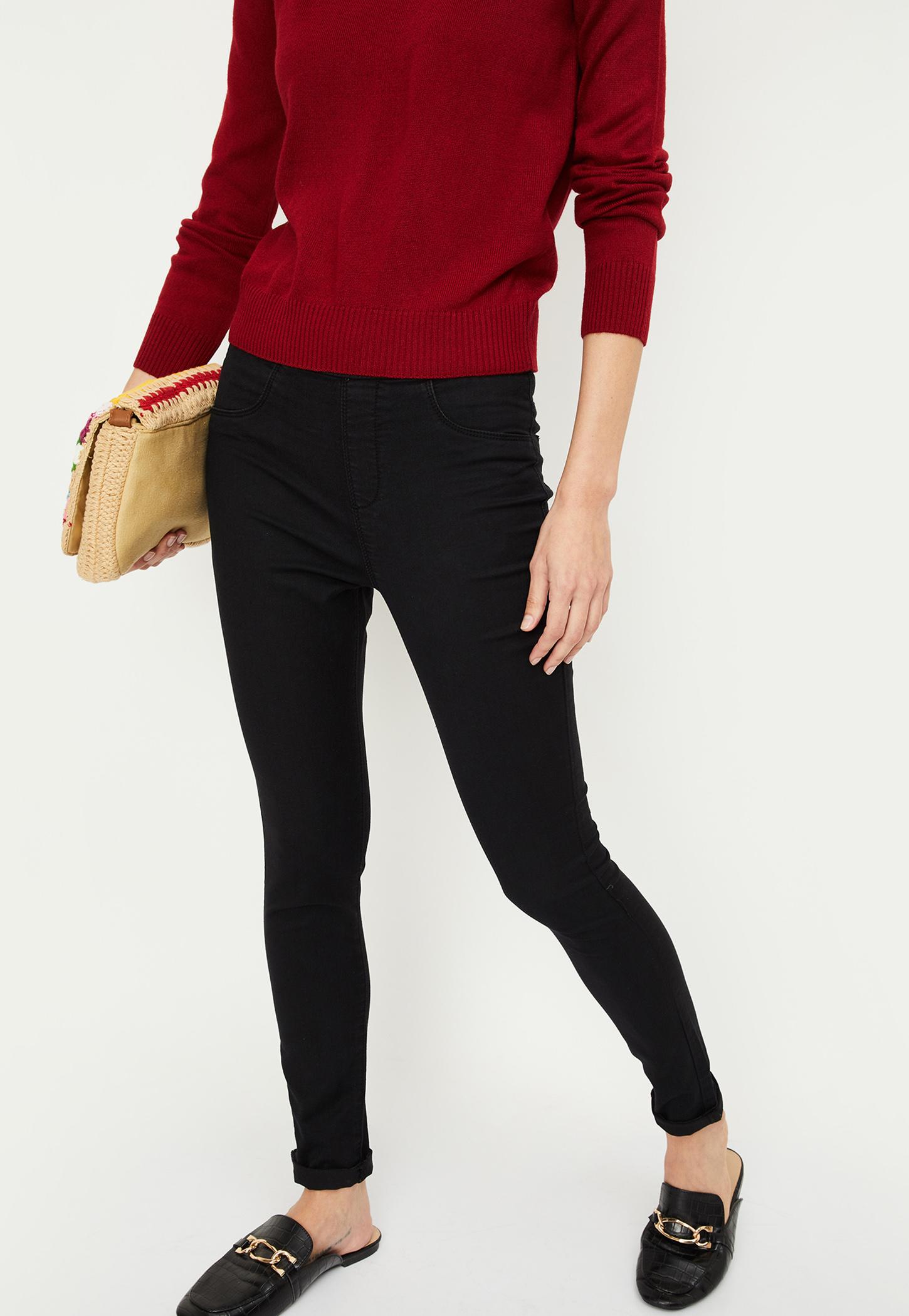 Women Solid Elasticated Jeggings-picture-13