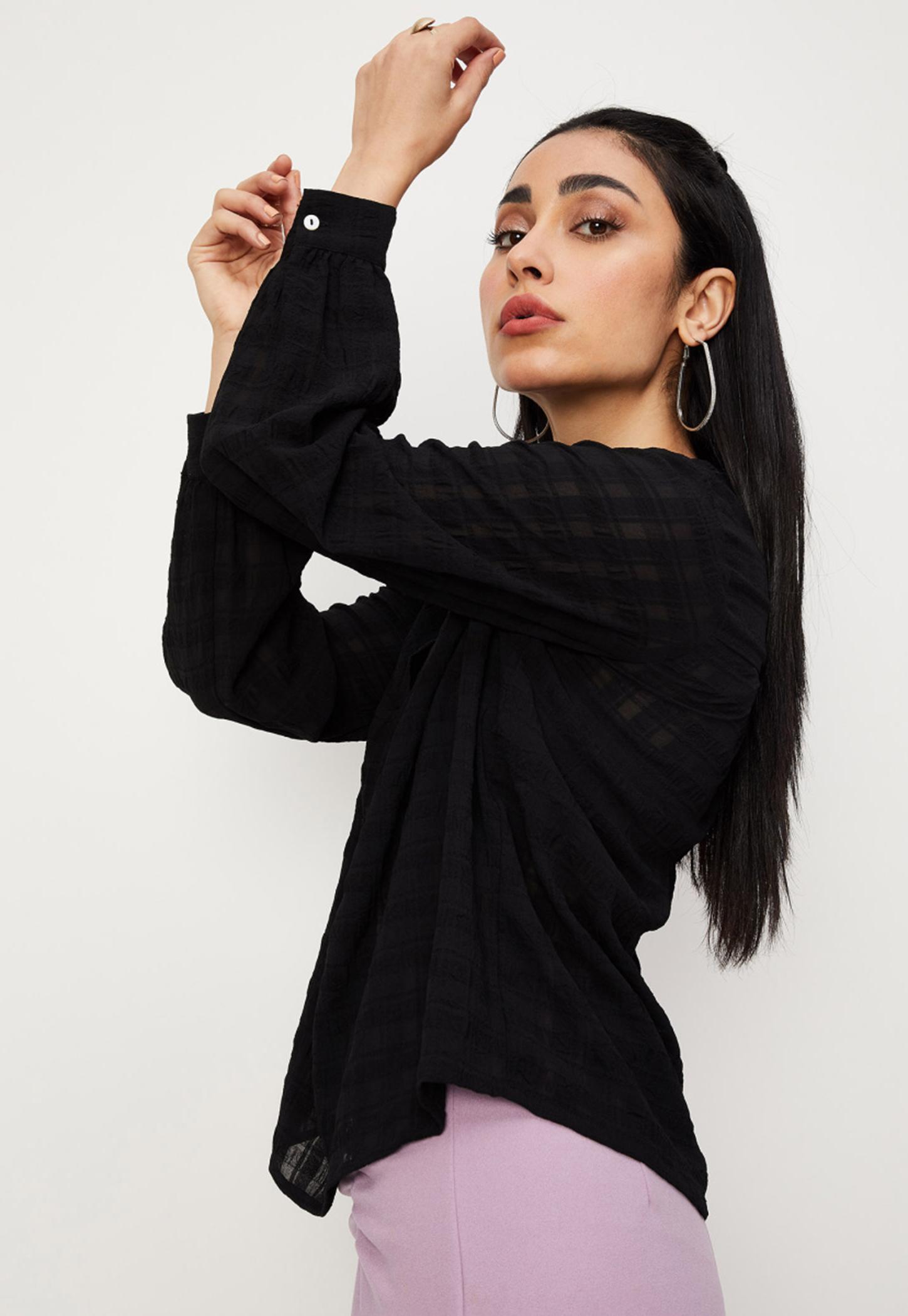 Women Textured V-neck Top-picture-50